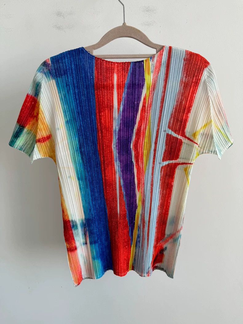 Issey Miyake issey miyake size:3 Aurora pleated short sleeve Size XXS / US 00 / IT 34 - 2 Thumbnail