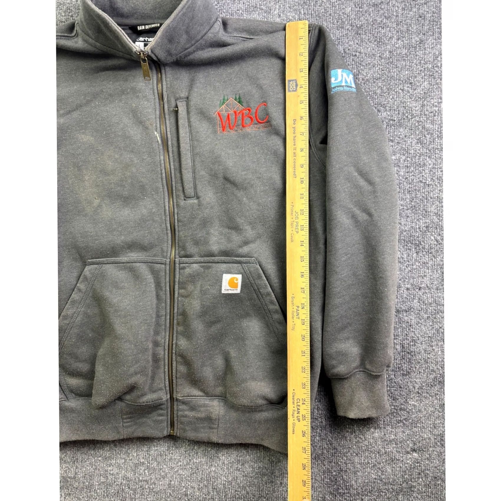 Carhartt Carhartt Sweatshirt Mens L Gray Zip Full Zip Fleece Rain Defender Heavyweight Pockets Size US L / EU 52-54 / 3 - 3 Thumbnail