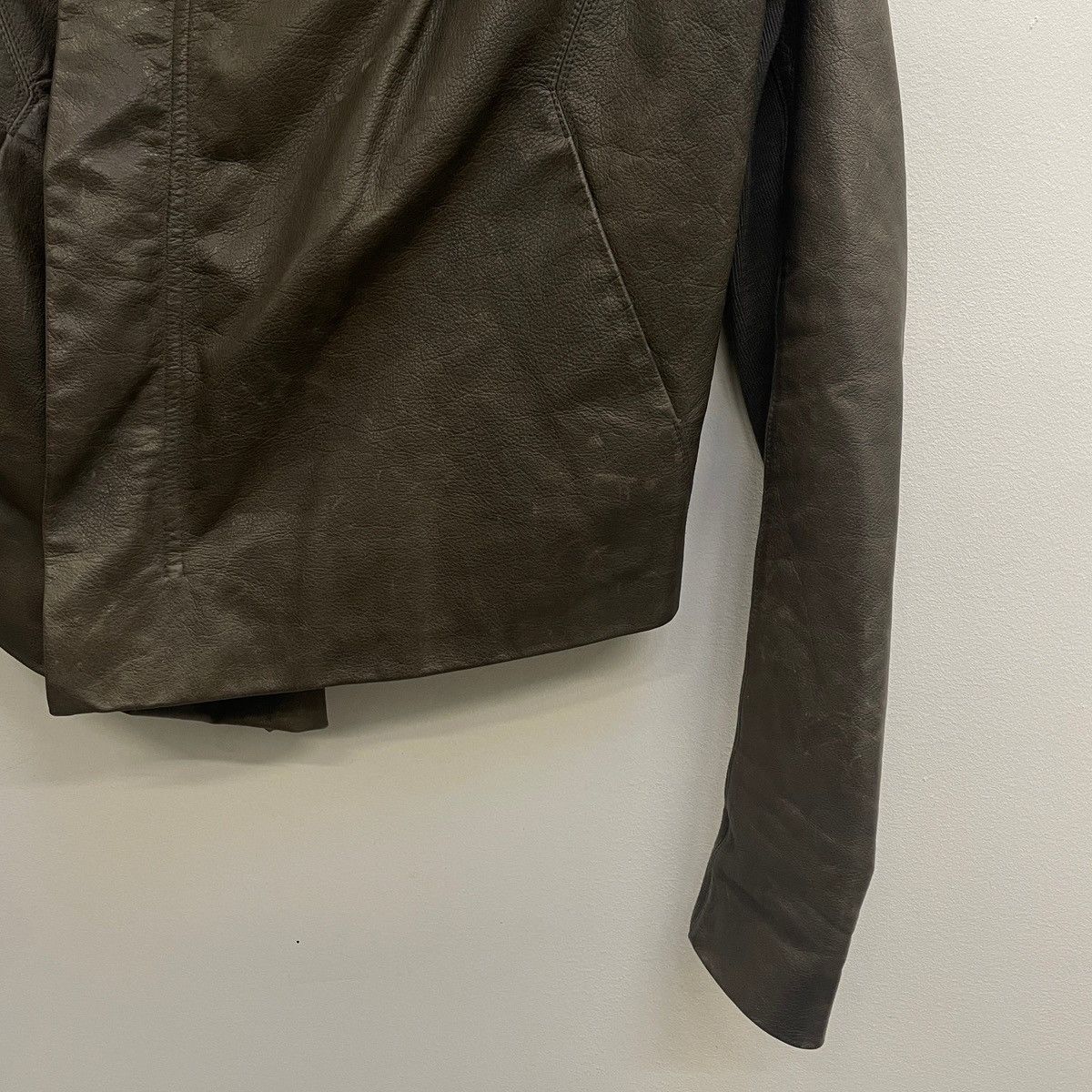 Rick Owens FW07 Rick Owens “EXPLODER” High Neck Biker Jacket Size M / US 6-8 / IT 42-44 - 6 Thumbnail