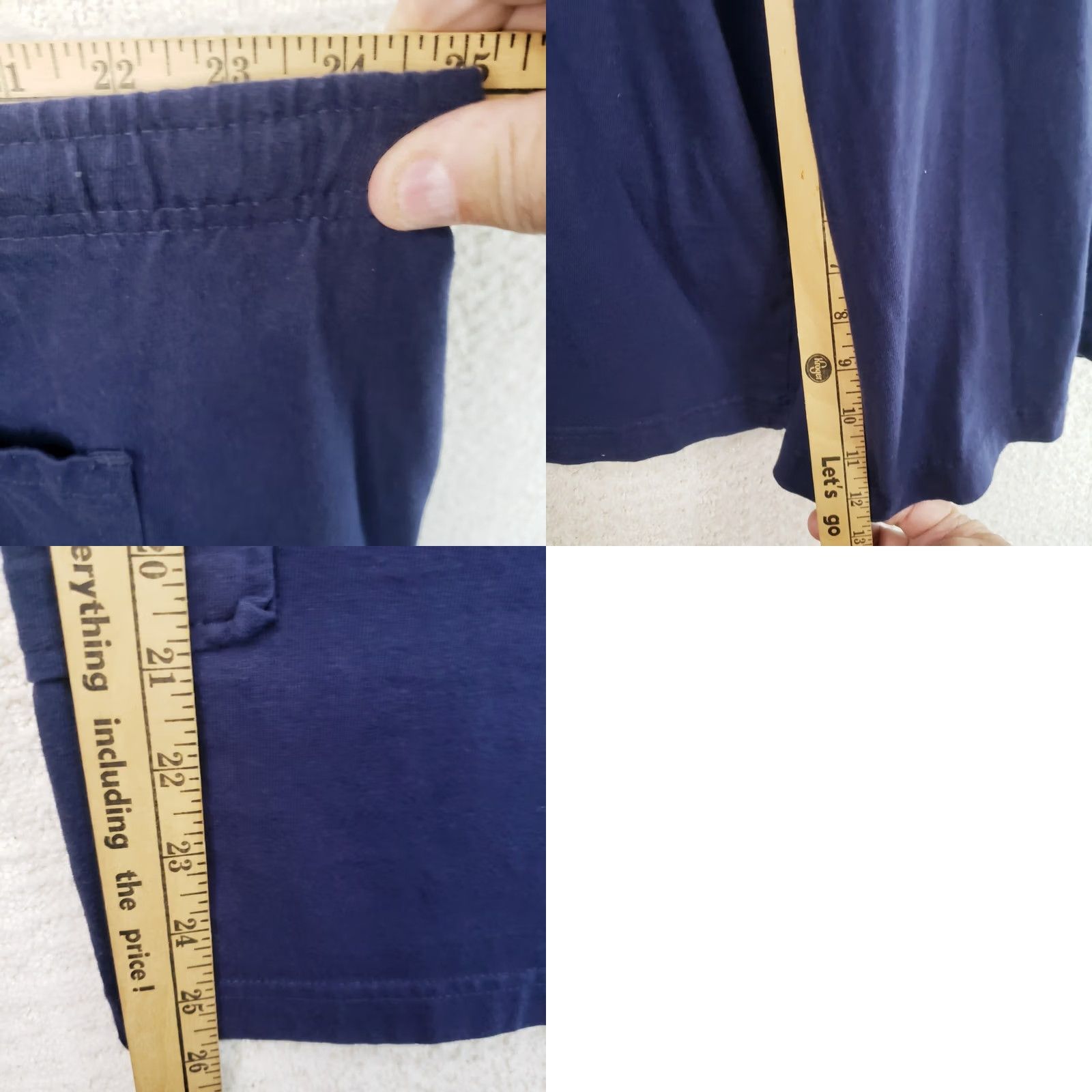 Vintage VINTAGE King Size 3XLT Big & Tall Men's Shorts Blue Drawstring Pocketed 13" Inseam Cotton Polyester Size US 39 - 9 Thumbnail