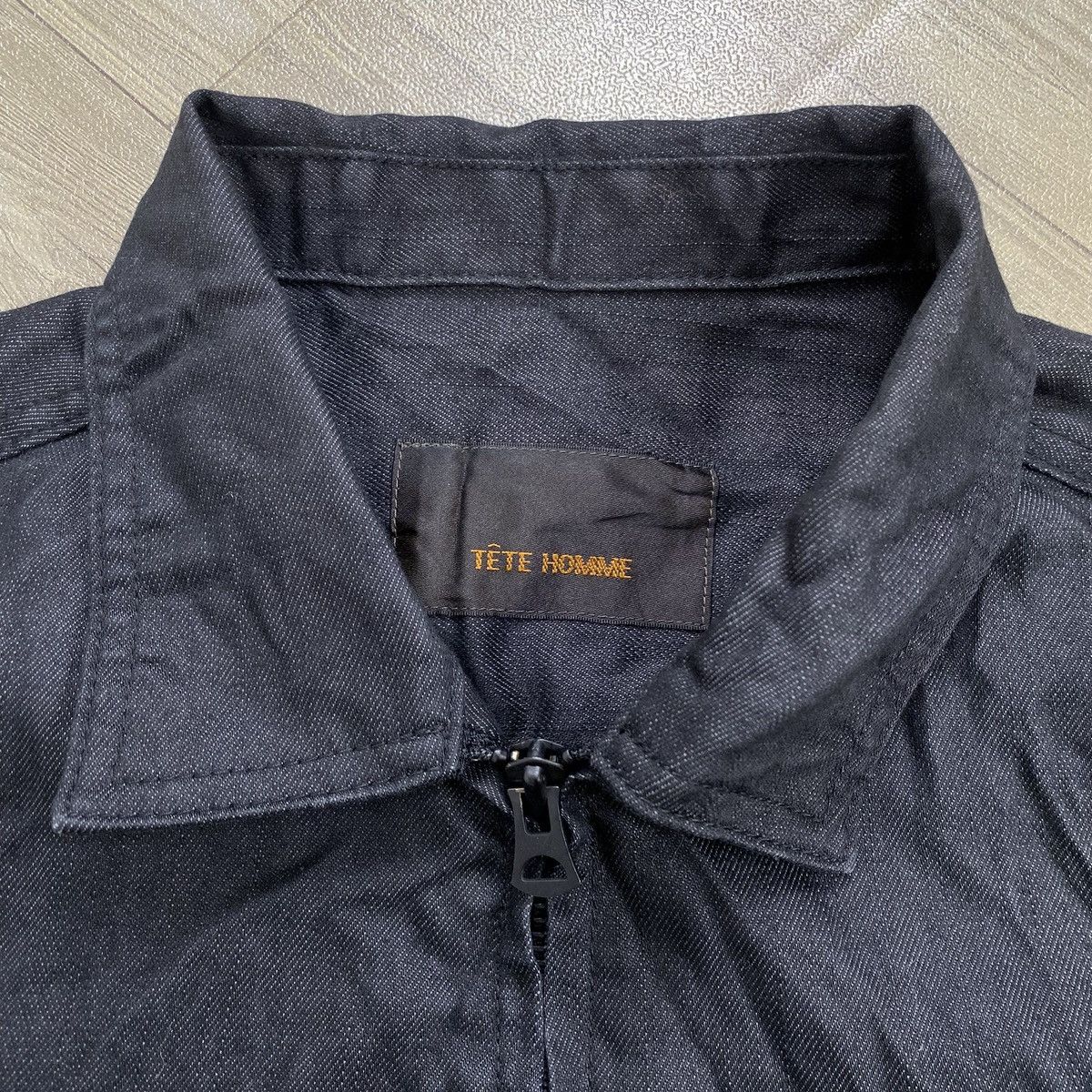Issey Miyake Vintage Issey Miyake Tete Homme Black Denim Jacket Designer Size US M / EU 48-50 / 2 - 4 Thumbnail
