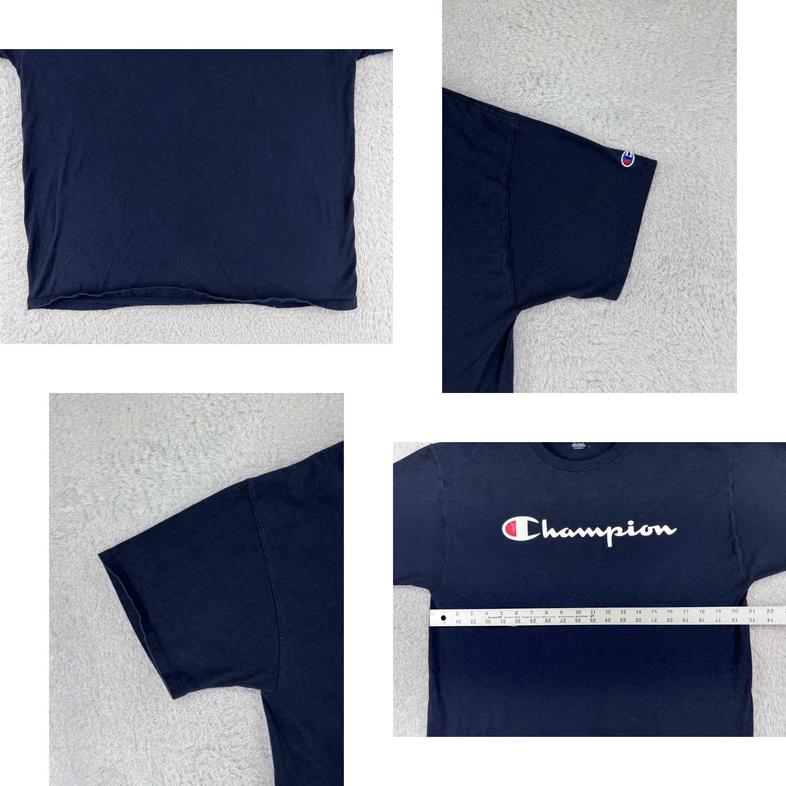 Champion Champion Shirt Men L Blue Logo Short Sleeve Crew Neck Cotton Modern Sports Logo Shirt Mens Size US L / EU 52-54 / 3 - 8 Thumbnail