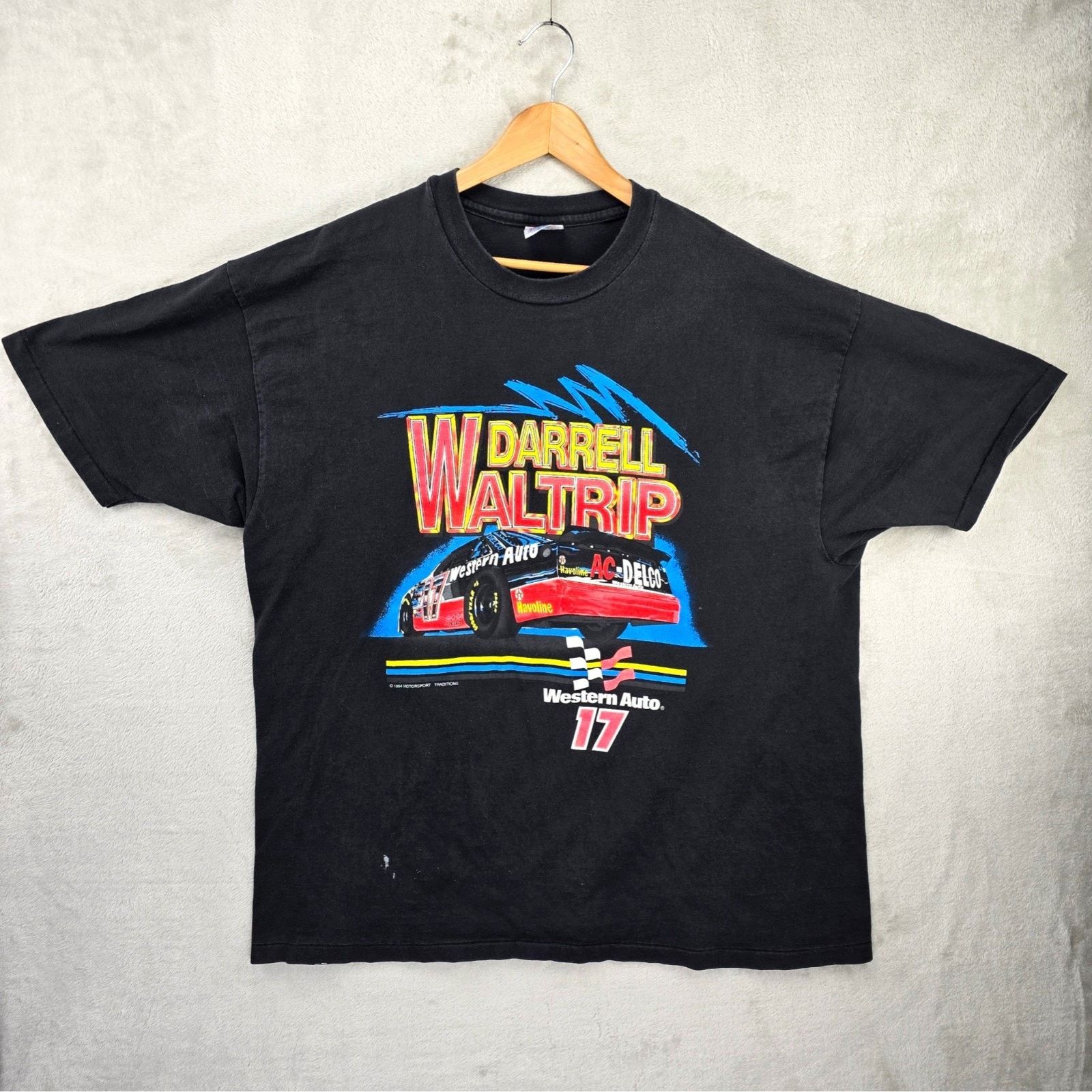 Hanes Vintage Darrell Waltrip Shirt Mens XXL 17 NASCAR 90s 1994 Size US XXL / EU 58 / 5 - 1 Thumbnail