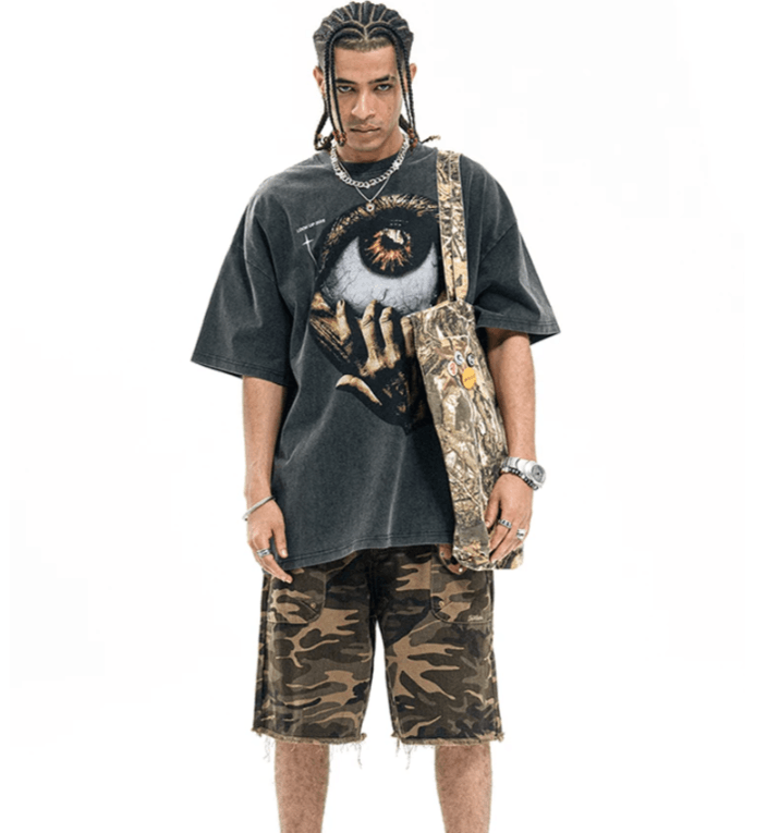 T-Shirt Eye Washed Black