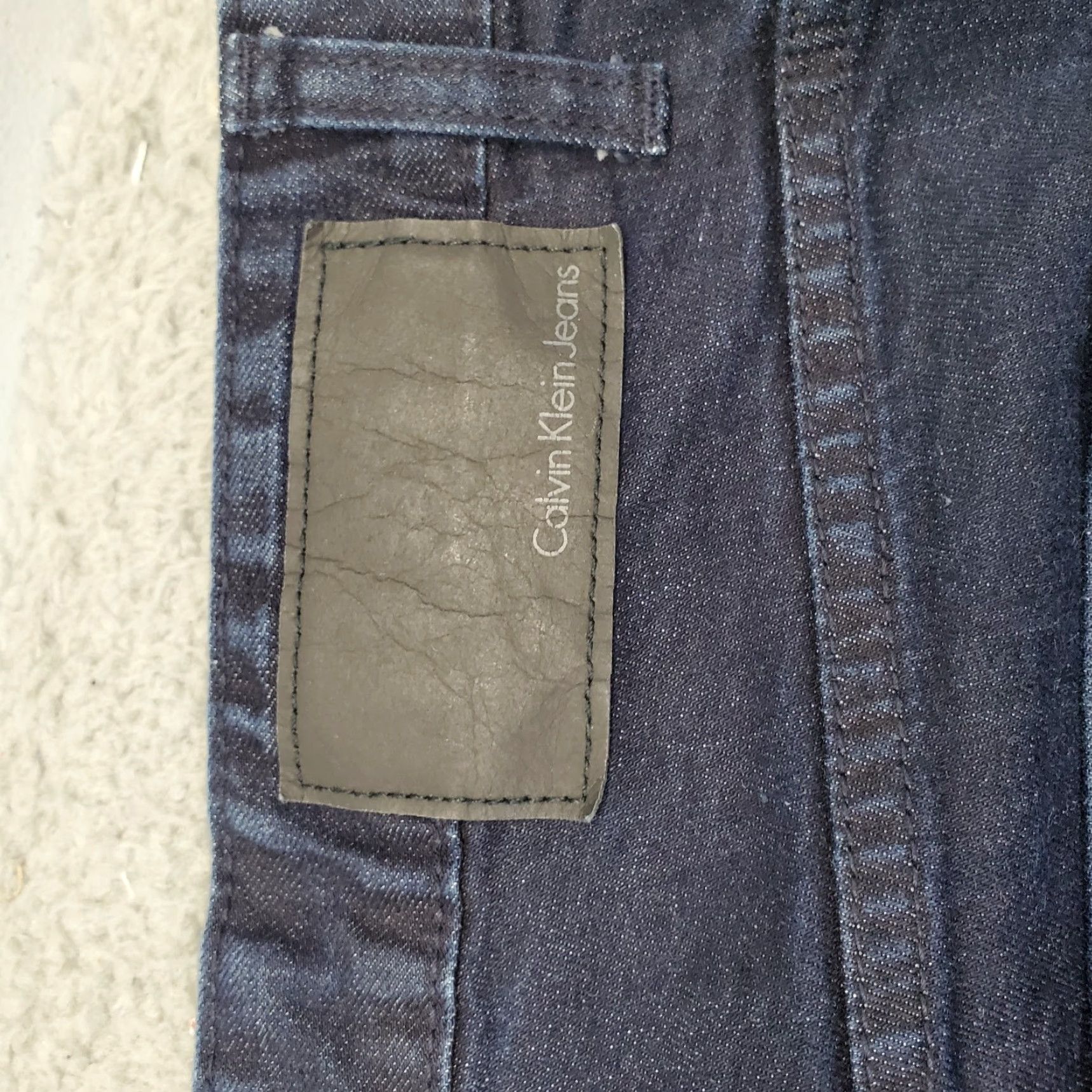 Calvin Klein Calvin Klein Jeans Mens Navy Dark Wash Denim 34x30 Stretch Straight Leg Regular Size Mens Size US 34 / EU 50 - 8 Thumbnail