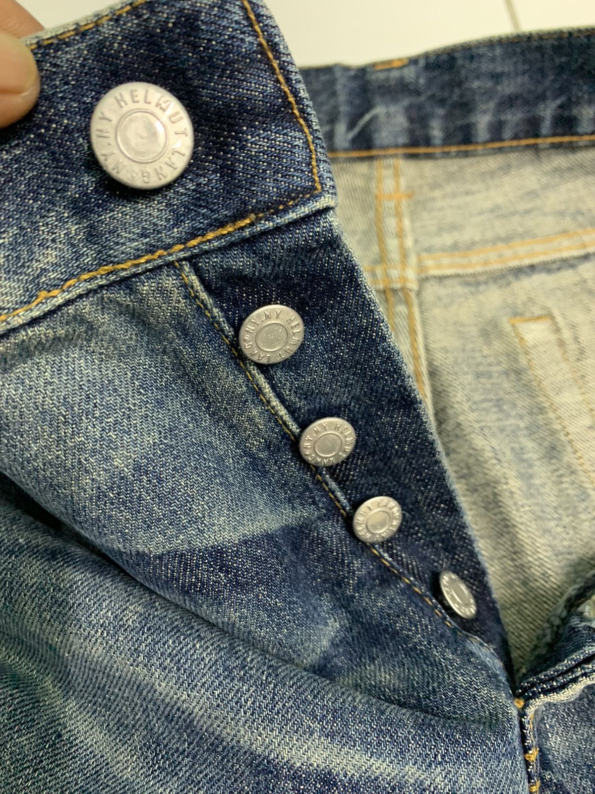 Helmut Lang 🔥Vintage Distressed Helmut Lang denim Jeans Size US 30 / EU 46 - 13 Thumbnail