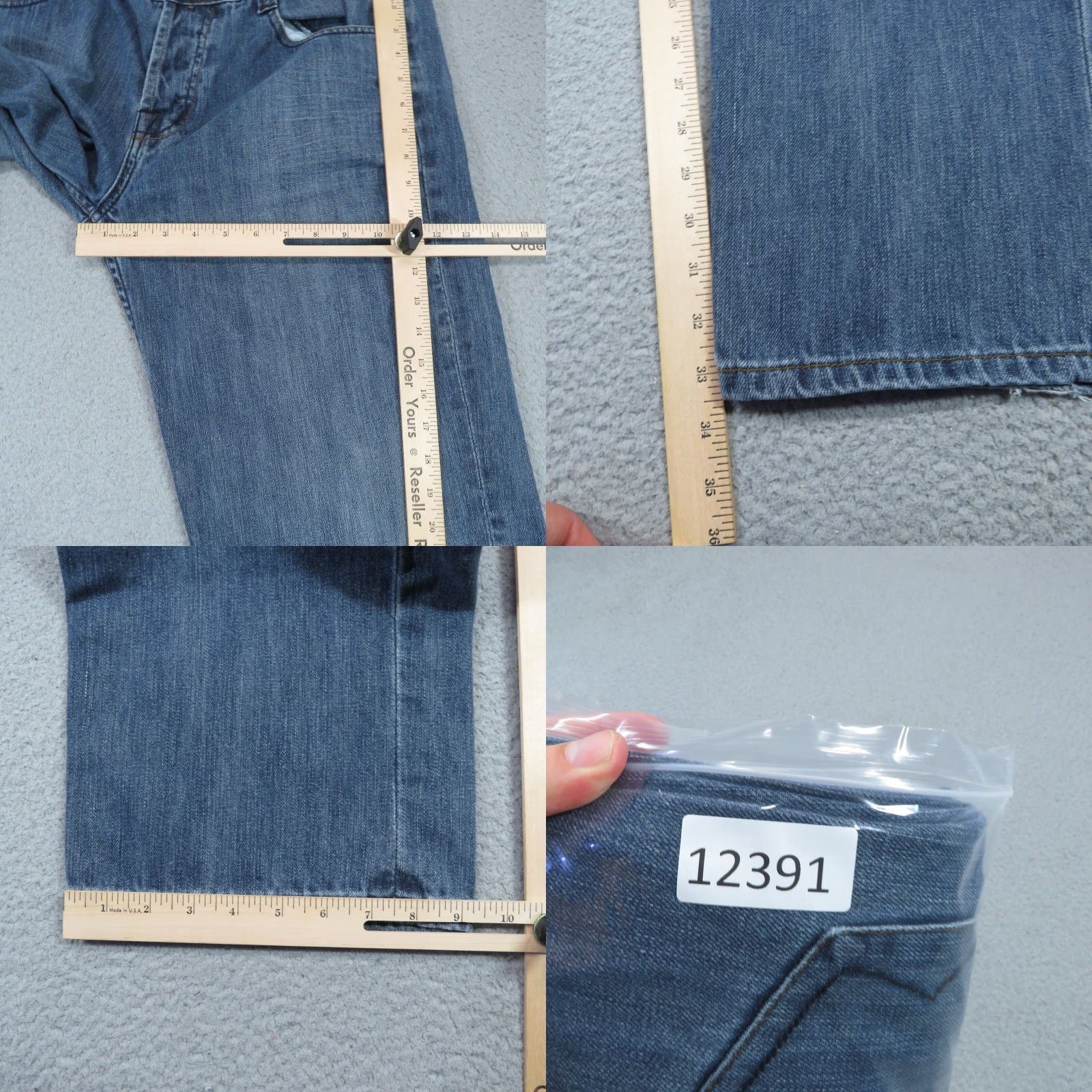 Von Dutch VINTAGE Von Dutch Jeans Mens 36x34 Wide Leg Relaxed Y2K Baggy Blue Button Fly Denim Shirt? Size US 36 / EU 52 - 9 Thumbnail