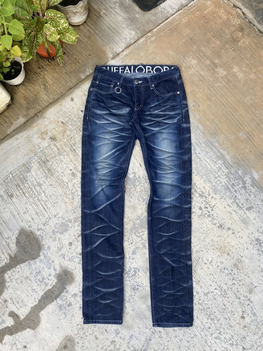 image of Steals Buffalo Bobs Stone Wash Skinny Jeans in Blue, Men's (Size 31)