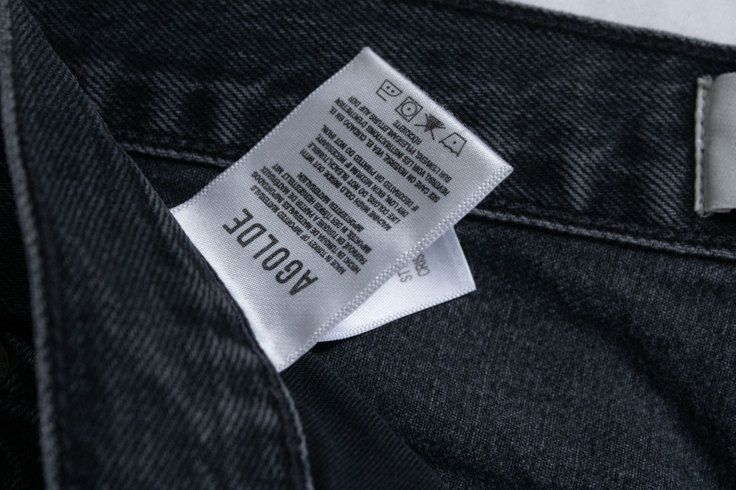 Agolde Agolde, wide leg criss cross jeans in black Size 29" - 5 Thumbnail