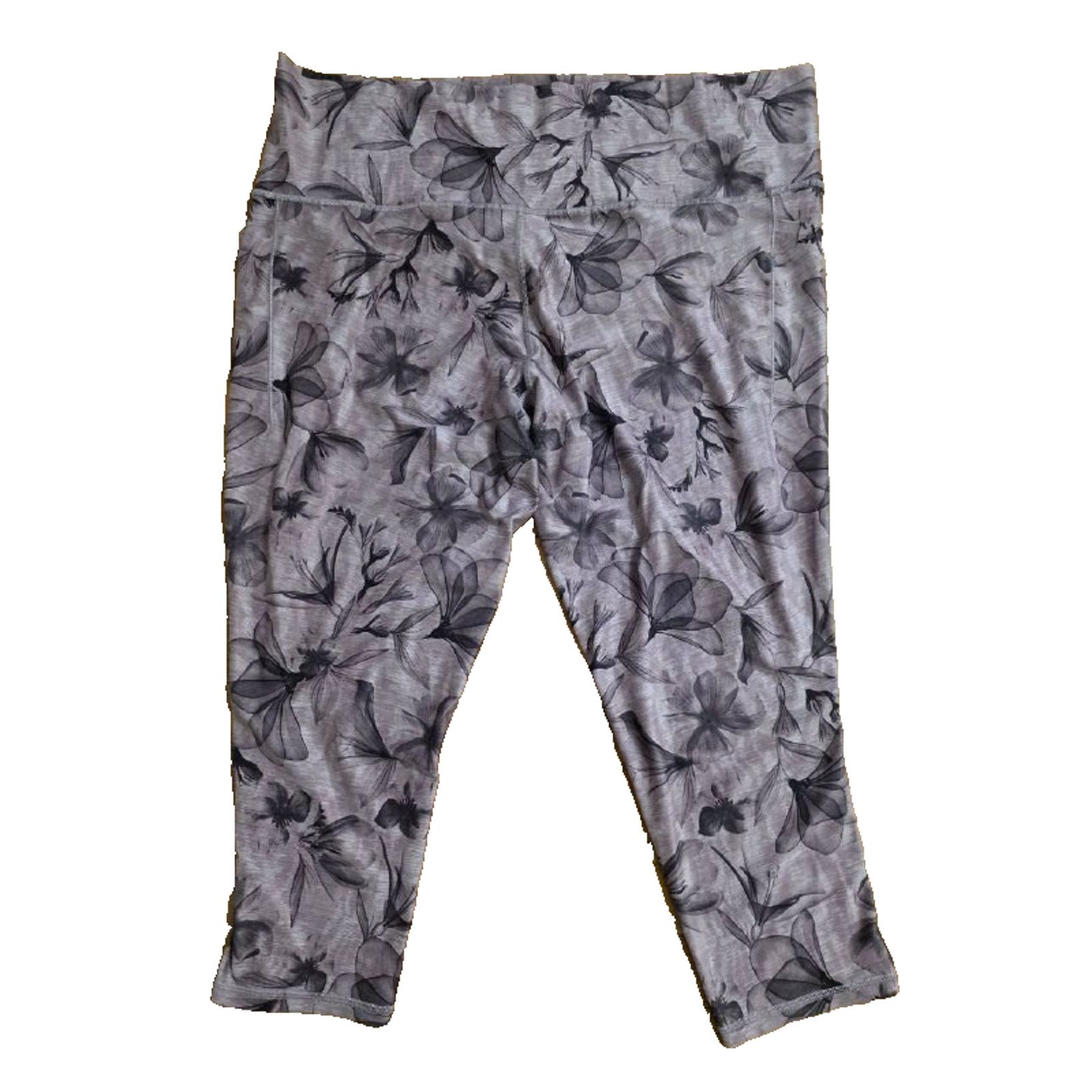 Athleta Athleta Pocket Tight Yoga Leggings Pink Floral 3X A001268 Size 42" / US 20 - 6 Thumbnail