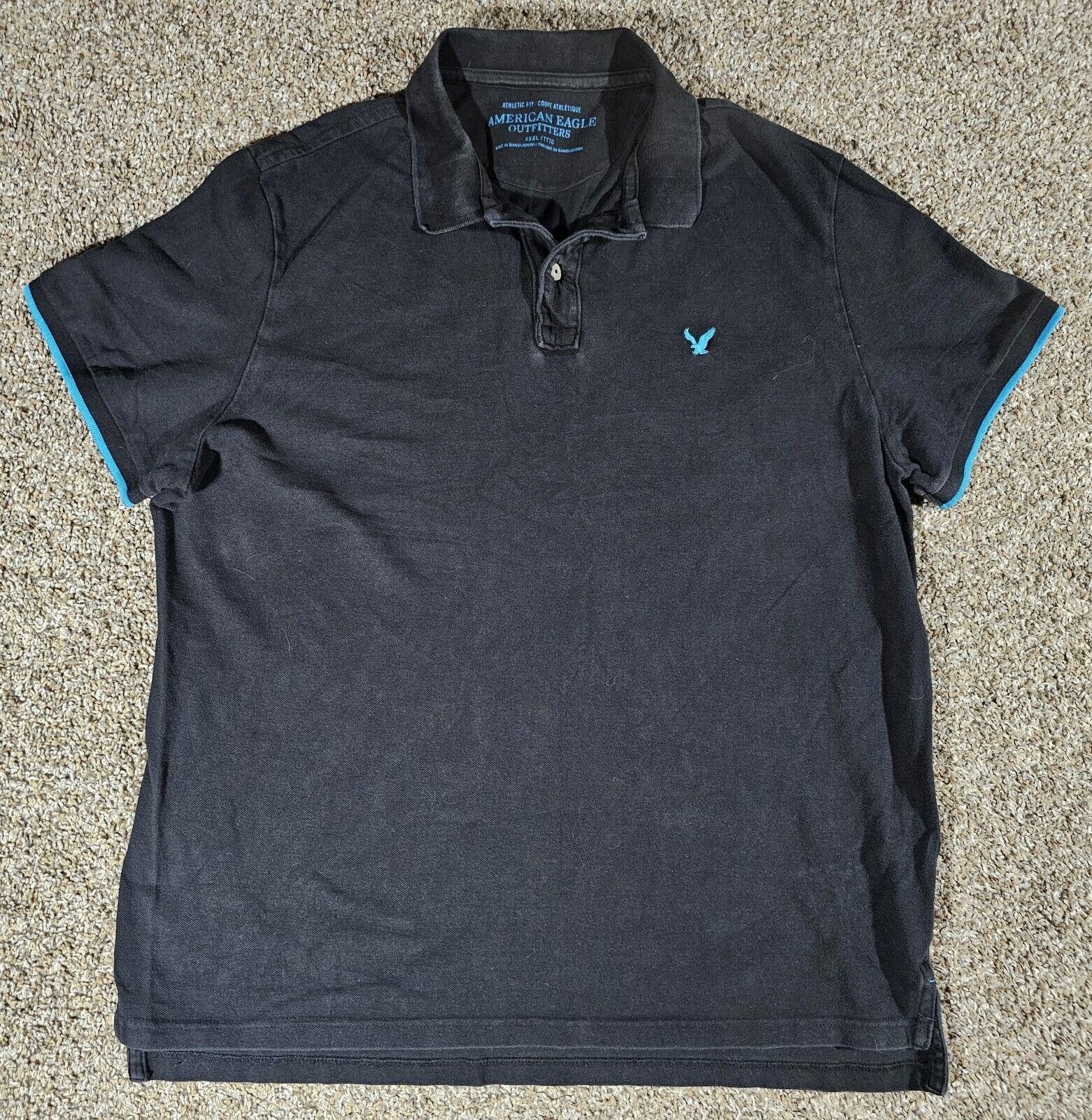 Designer American Eagle XXXL Black Polo Size US XXL / EU 58 / 5 - 1 Thumbnail