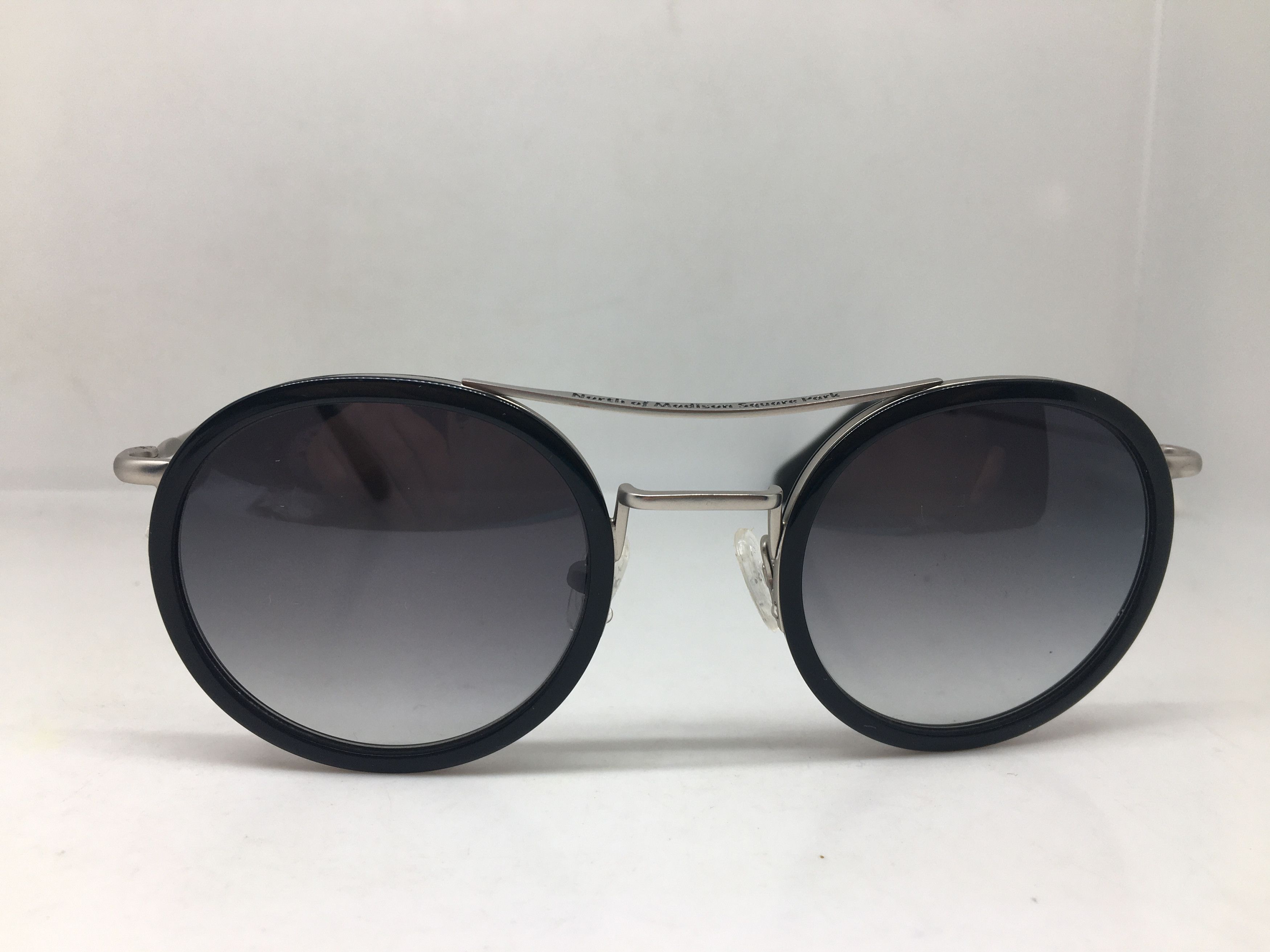 Silver Round Sunglasses Frame Black Rims