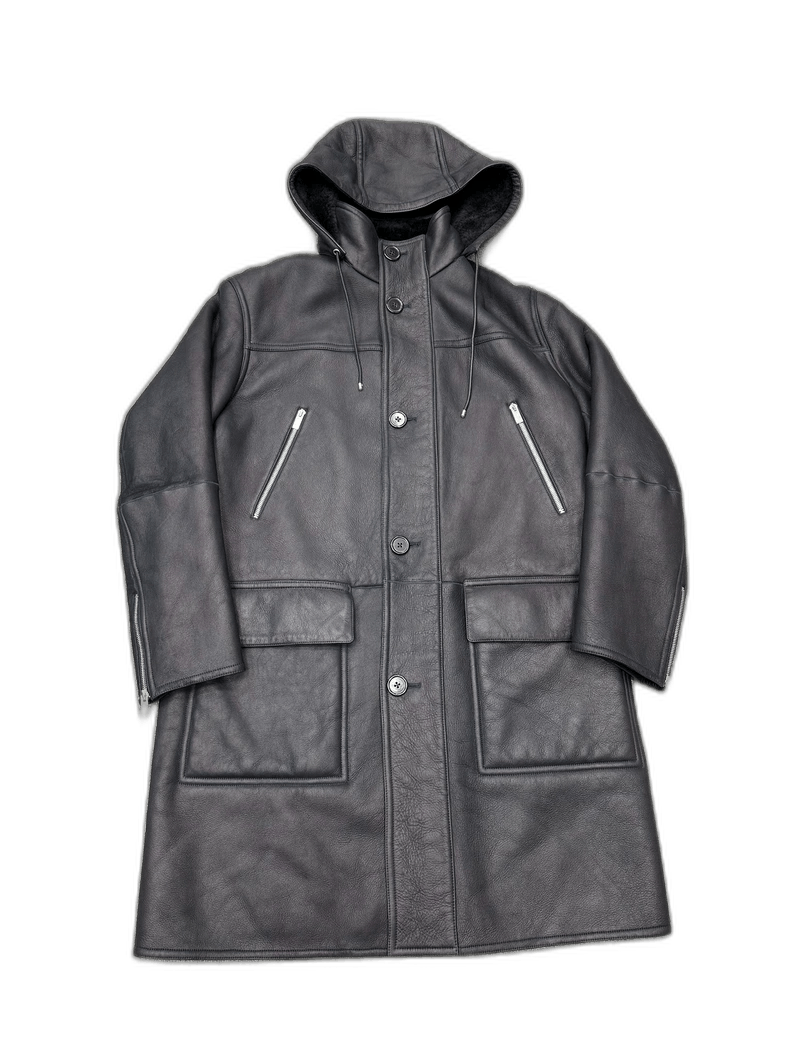 Hermes Shearling Parka Coat