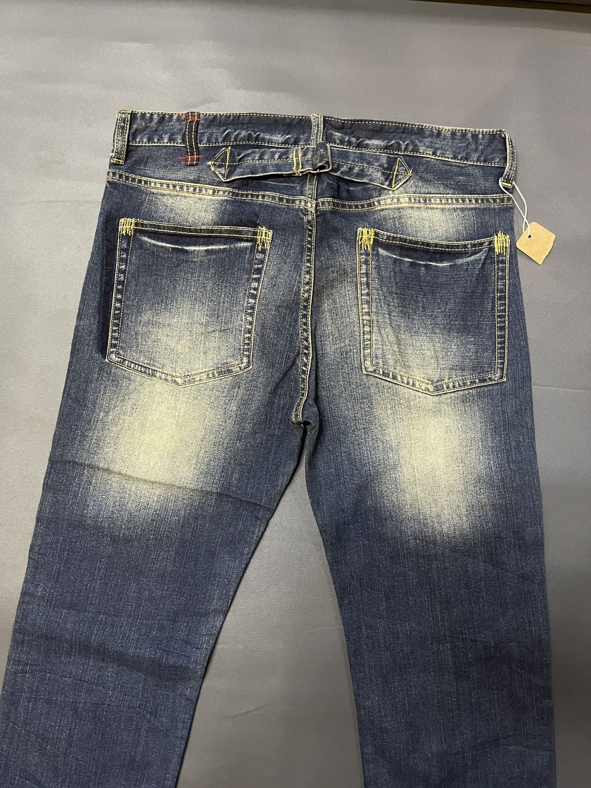 Designer × PPFM PPFM DENIM RAINBOW STITCH DISTRESSED JEANS Size US 34 / EU 50 - 7 Thumbnail