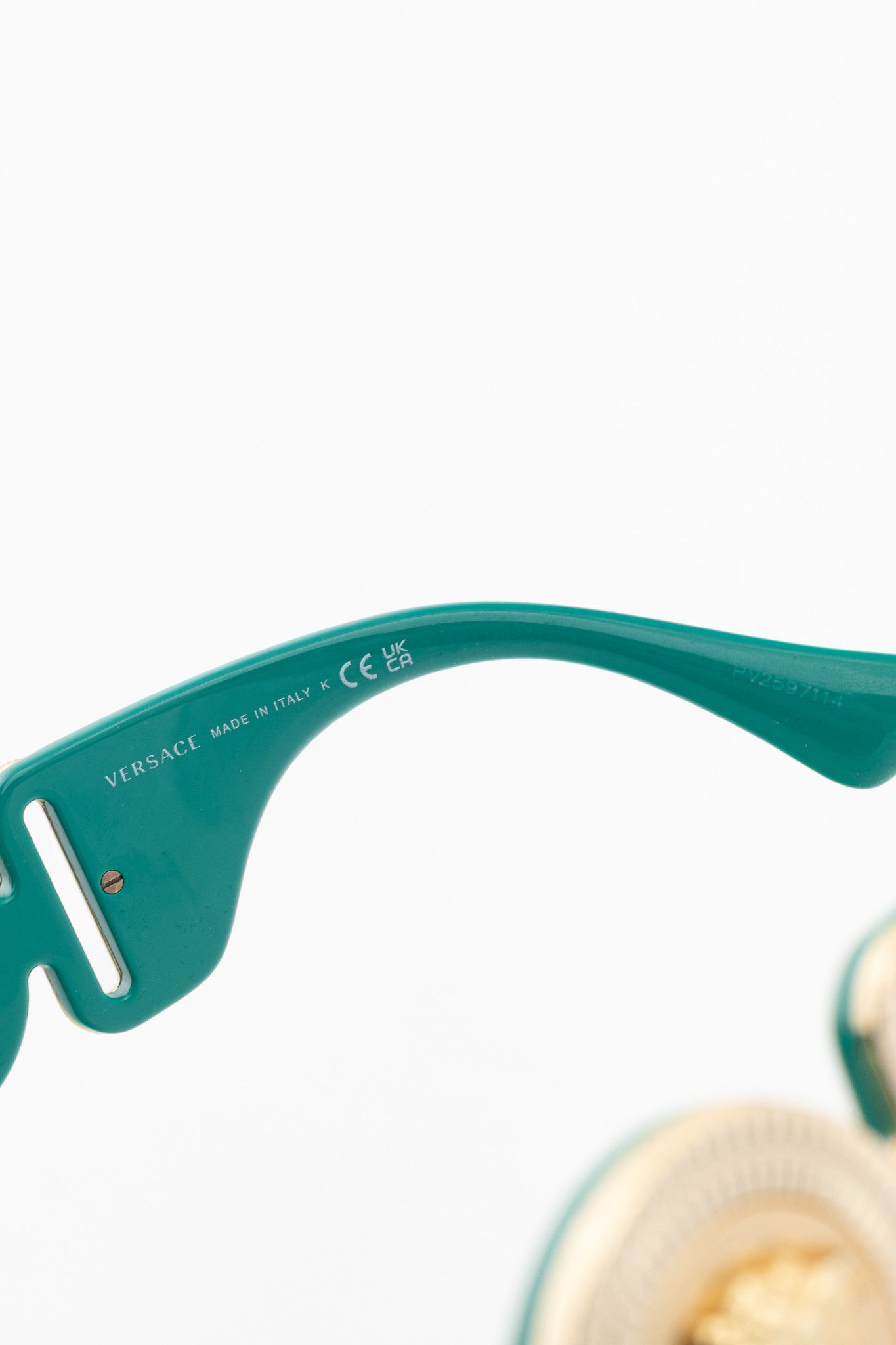 Versace Versace VE4425U Green Medusa-Logo Rectangular Sunglasses Size ONE SIZE - 8 Thumbnail