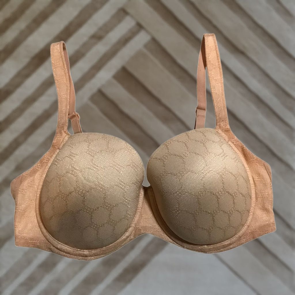 Vintage Soma Stunning Support Geo Lace Full Coverage Bra 34DD Peach Size ONE SIZE - 1 Thumbnail