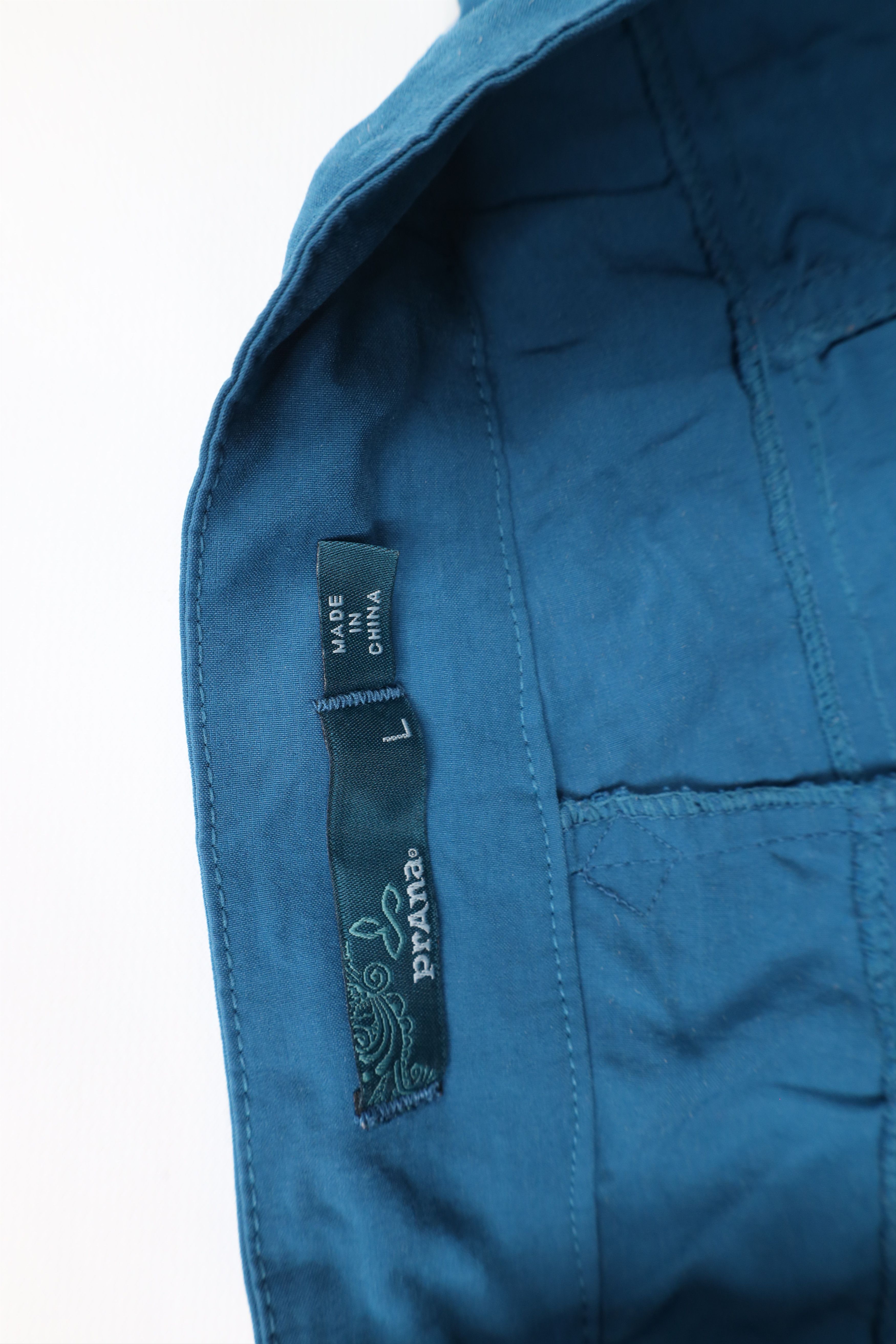 Prana × Vintage prAna Breathe Stretch Outdoor Hiking Capris Shorts Blue Size 34" / US 12 / IT 48 - 6 Thumbnail