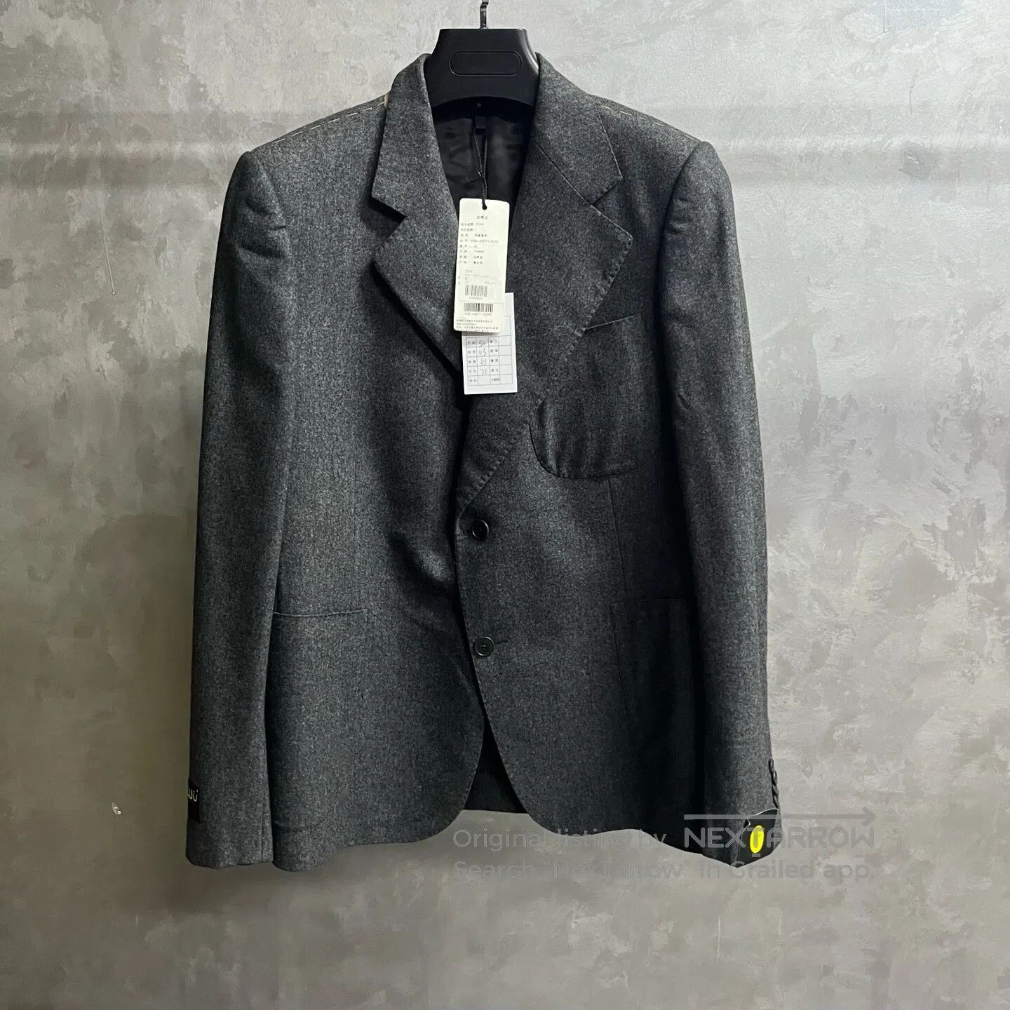 Pink Floyd fluo Black and white checkered blazer with a turned-down c Size 50R - 1 Thumbnail