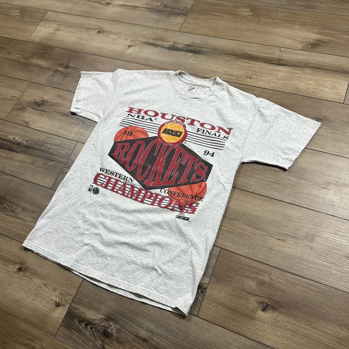 Jerzees 1994 Houston Rockets Western Conference Champions NBA Tee Size US L / EU 52-54 / 3 - 3 Thumbnail
