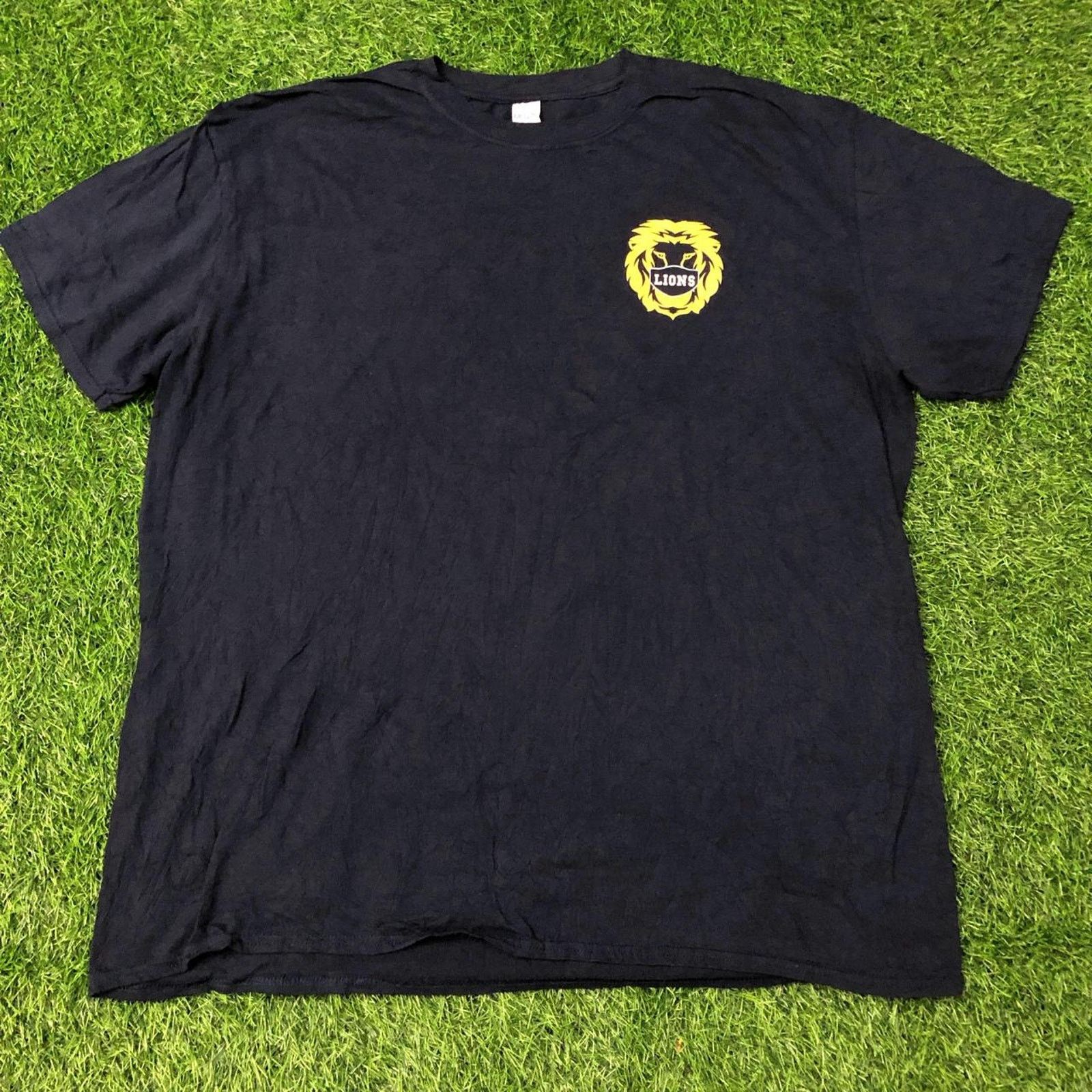 Gildan Navy Magnolia Lions Mask Graphic Tee Size US XXL / EU 58 / 5 - 1 Thumbnail