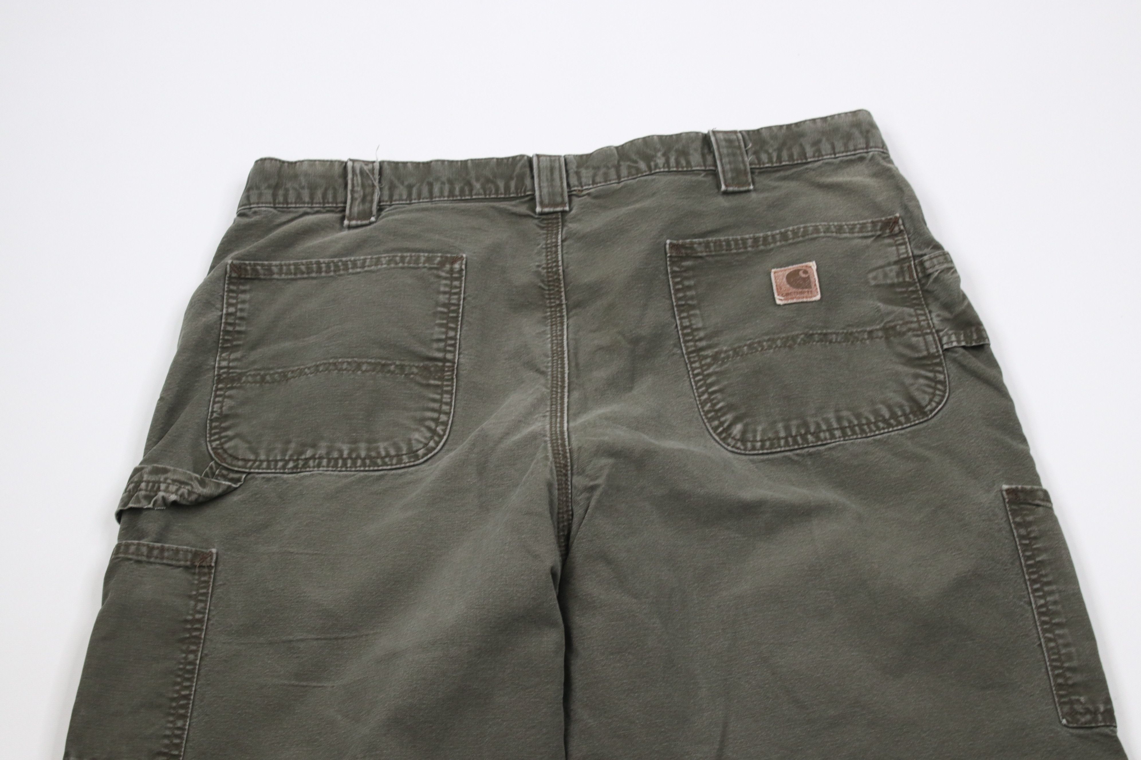 Carhartt × Vintage Vintage Y2K Carhartt Spell Out Wide Leg Dungaree Pants Green Size US 38 / EU 54 - 9 Thumbnail