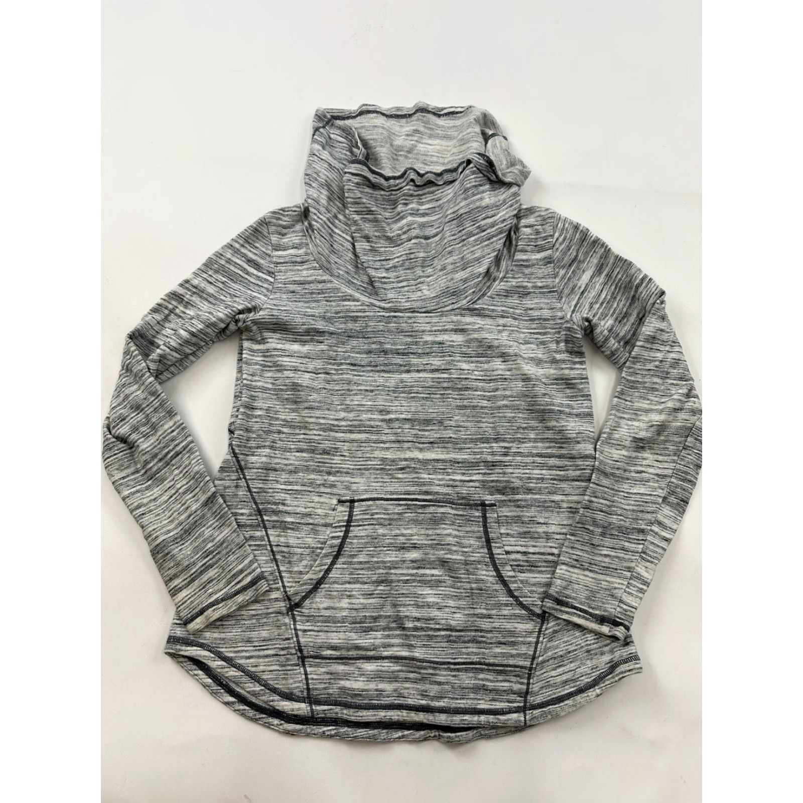 Vintage Lucy Sweatshirt Womens Medium Gray Cowl Neck Pullover Lightweight Activewear Size M / US 6-8 / IT 42-44 - 2 Thumbnail