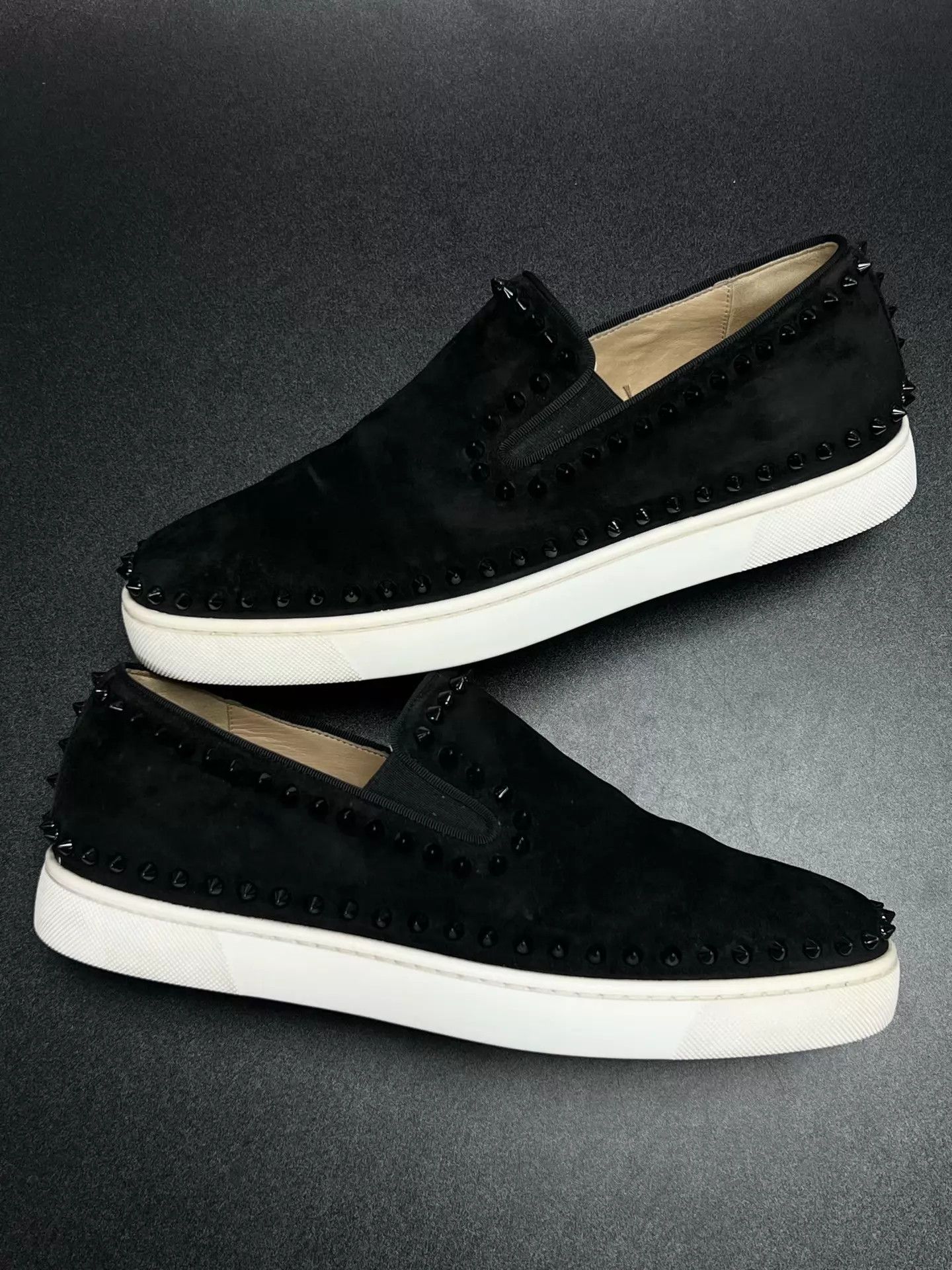 Christian Louboutin CL Pik Boat Studded Slip-On 41.5 Size US 8.5 / EU 41-42 - 5 Thumbnail