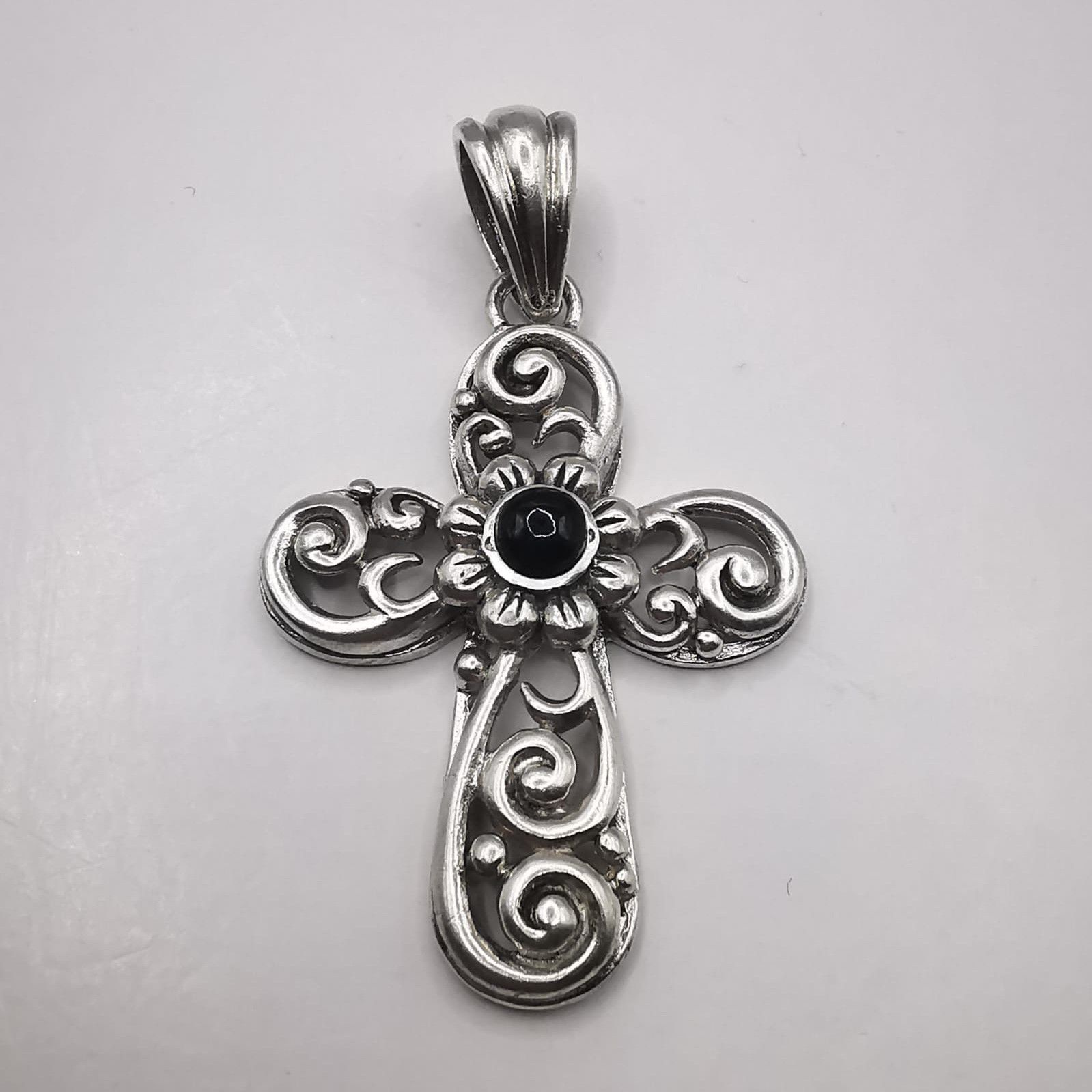 Sterling Silver Vintage Cross pendant made of 925 silver 8,01g Size ONE SIZE - 3 Thumbnail