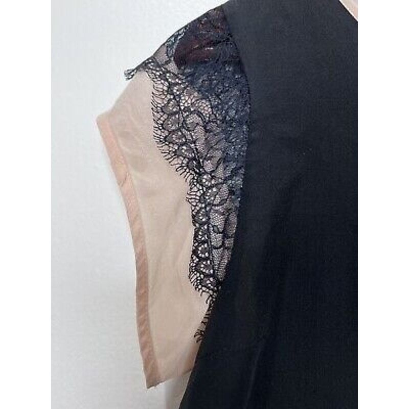 Urban Outfitters Urban Outfitters | Vintage Y2K Black Silk Lace Top | Medium Size M / US 6-8 / IT 42-44 - 4 Thumbnail