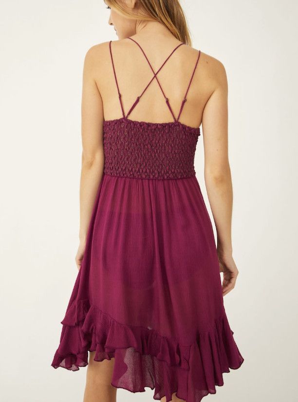 Free People Intimately Free People Adella Slip Dress in Wine ( XS ) Size XS / US 0-2 / IT 36-38 - 2 Thumbnail