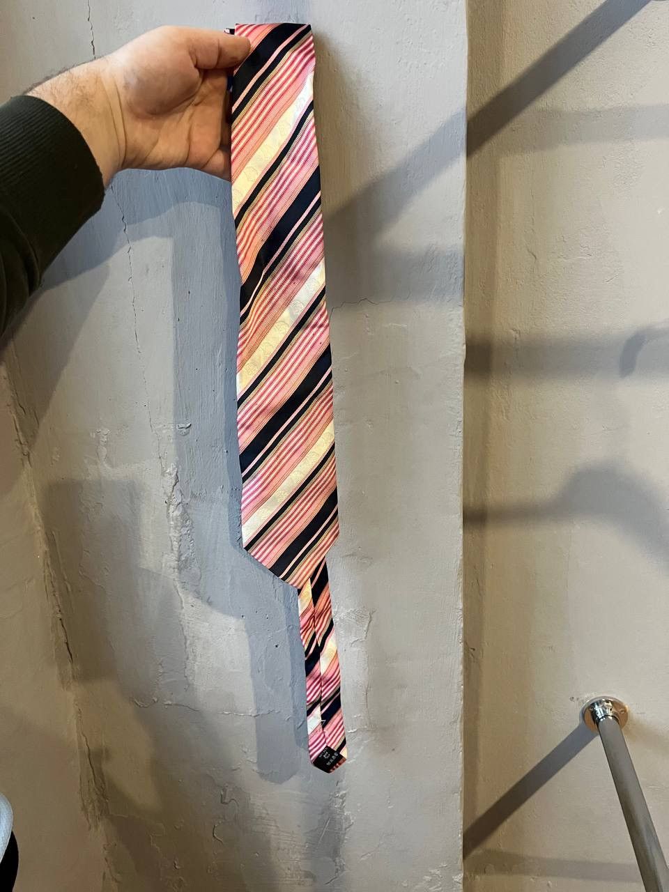 Versace VERSACE MEDUSA MULTILOGO VINTAGE SILK TIE PINK Size ONE SIZE - 2 Thumbnail
