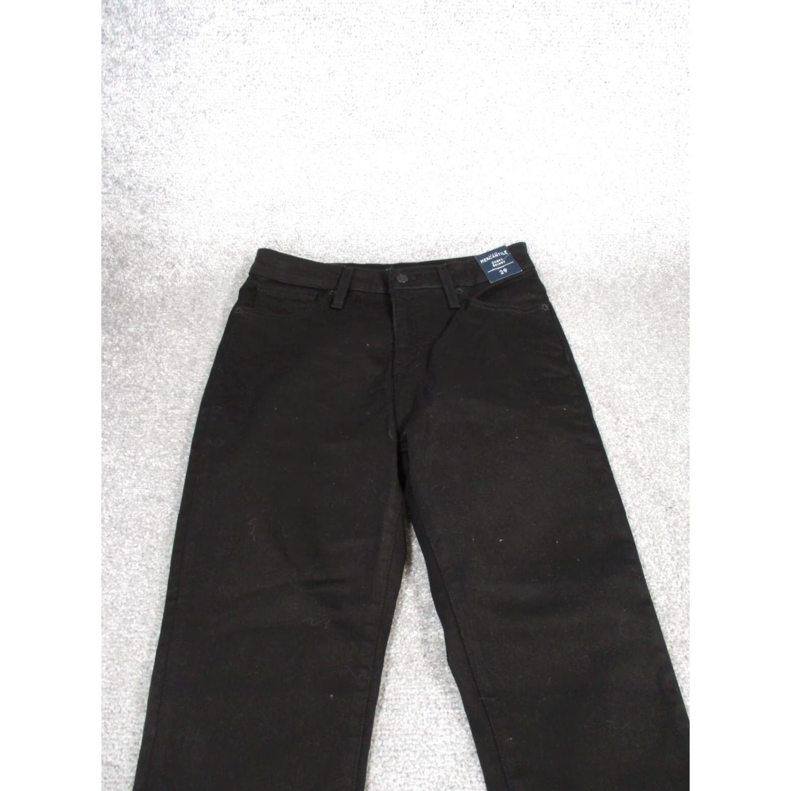 J.Crew VINTAGE J.CREW Mercantile Jeans Womens 29 Curvy Skinny Black Denim NEW Size 29" - 2 Thumbnail