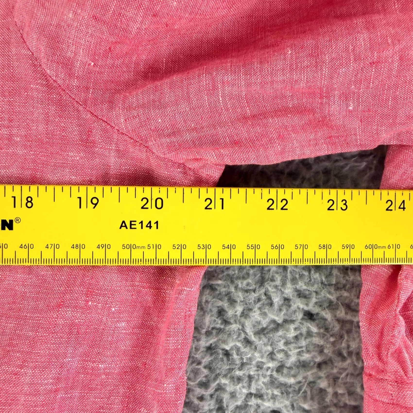 Vintage Foxcroft Button-Up Shirt Womens Medium Pink 100% Linen Long Sleeve Casual Summer Size M / US 6-8 / IT 42-44 - 6 Thumbnail