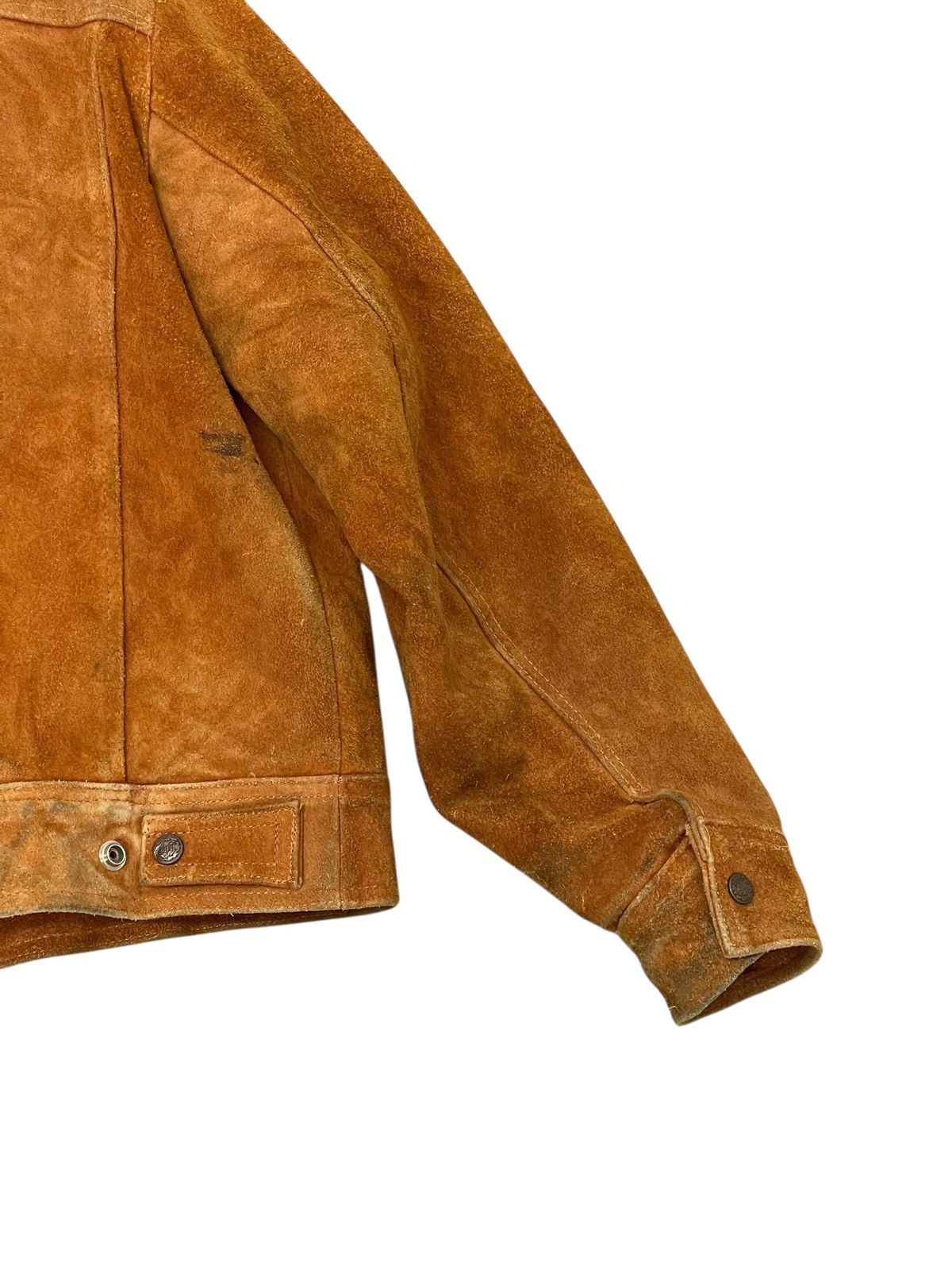 Vintage Suede Leather Jacket Vtg 90s Jordache Trucker Style 7🟩0 Size US M / EU 48-50 / 2 - 13 Thumbnail