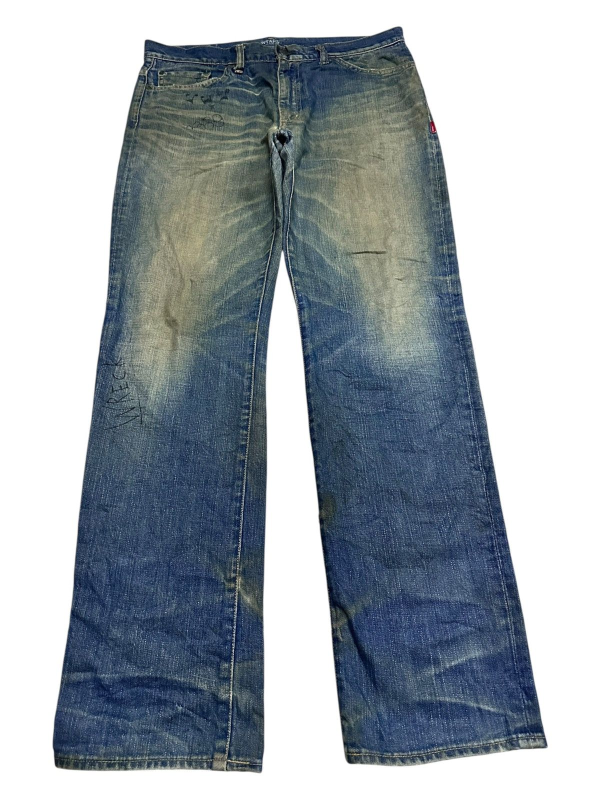 Wtaps Blues. Very Skinny. Raw / Trousers. Cotton. Denim. Raw