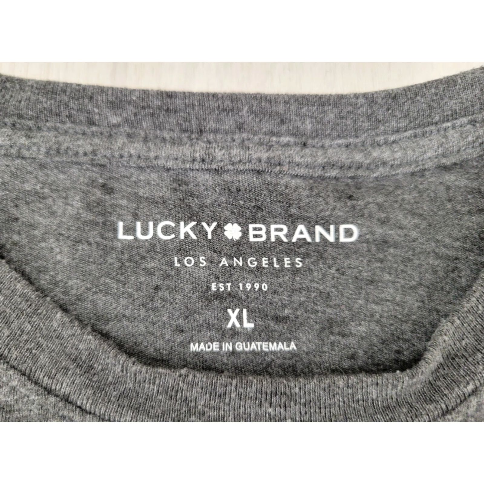 Lucky Brand VINTAGE Lucky Brand Mens T-Shirt Gray Short Sleeve Crew Neck XL Size US 36 / EU 52 - 8 Thumbnail