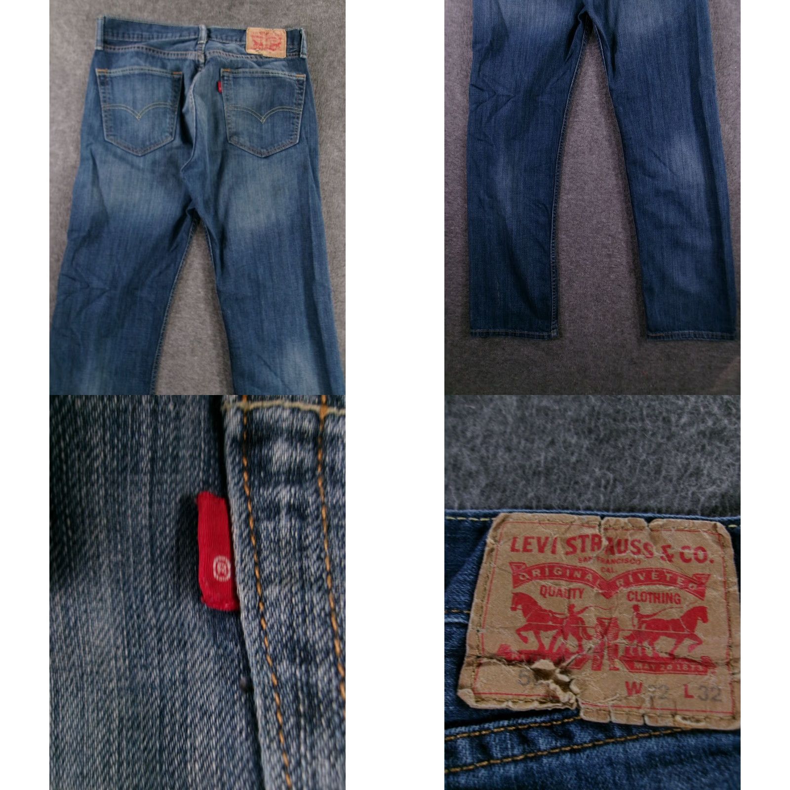 Vintage Levis 505 Jeans Men 32X32 Blue Straight Regular Fit Medium Wash Casual Denim Cotton Jeans USA 90s Theme Mens Size US 32 / EU 48 - 9 Thumbnail