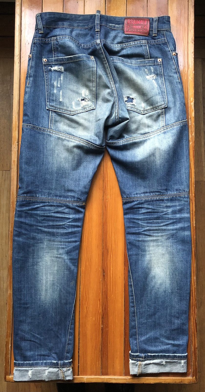 Dsquared2 DSQUARED2 Crazy Distressed Anchor Biker Jeans Size US 31 - 12 Thumbnail