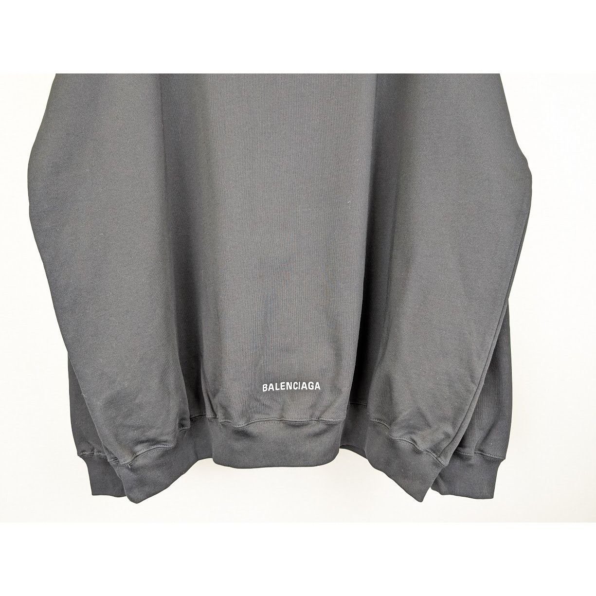 Balenciaga o1rshd1 Moll Bouclet Large Fit Hoodie in Black/White Size US S / EU 44-46 / 1 - 11 Thumbnail