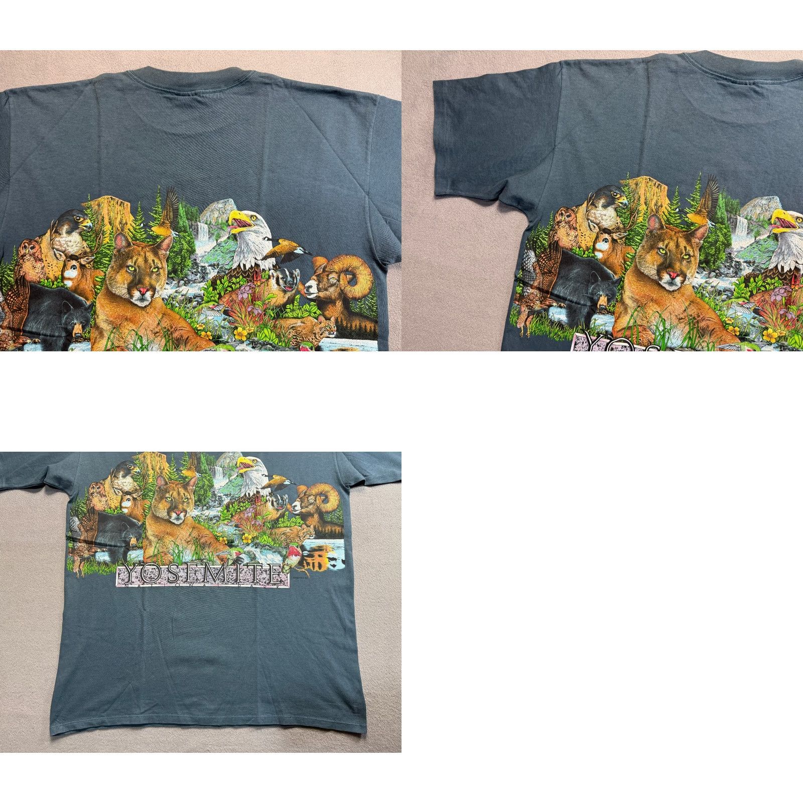 Habitat Habitat Vintage Yosemite Park AOP Mens T-Shirt 2XL Blue/Green Size US XXL / EU 58 / 5 - 10 Thumbnail