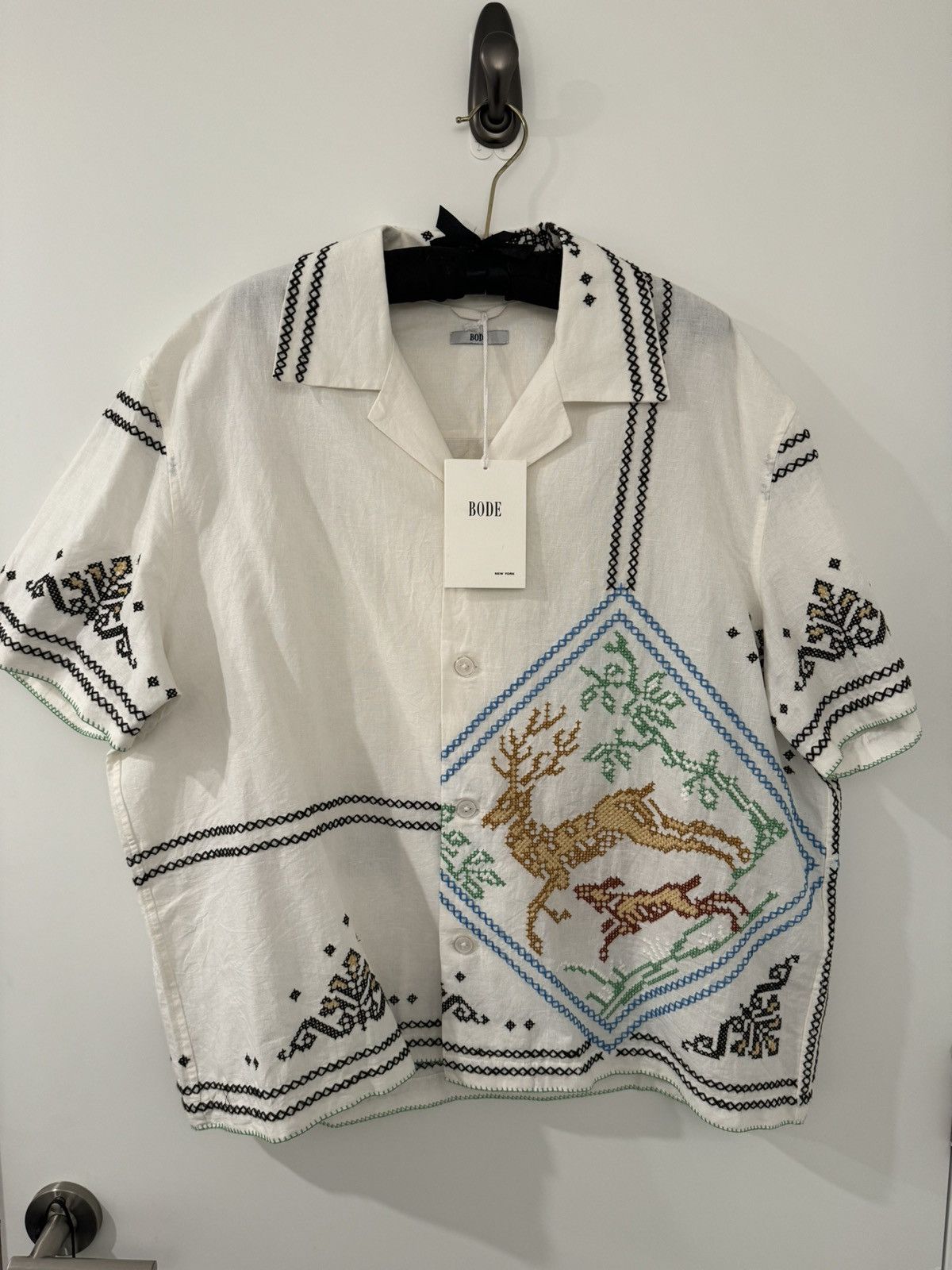 image of Bode Shirt in White, Men's (Size 2XL)