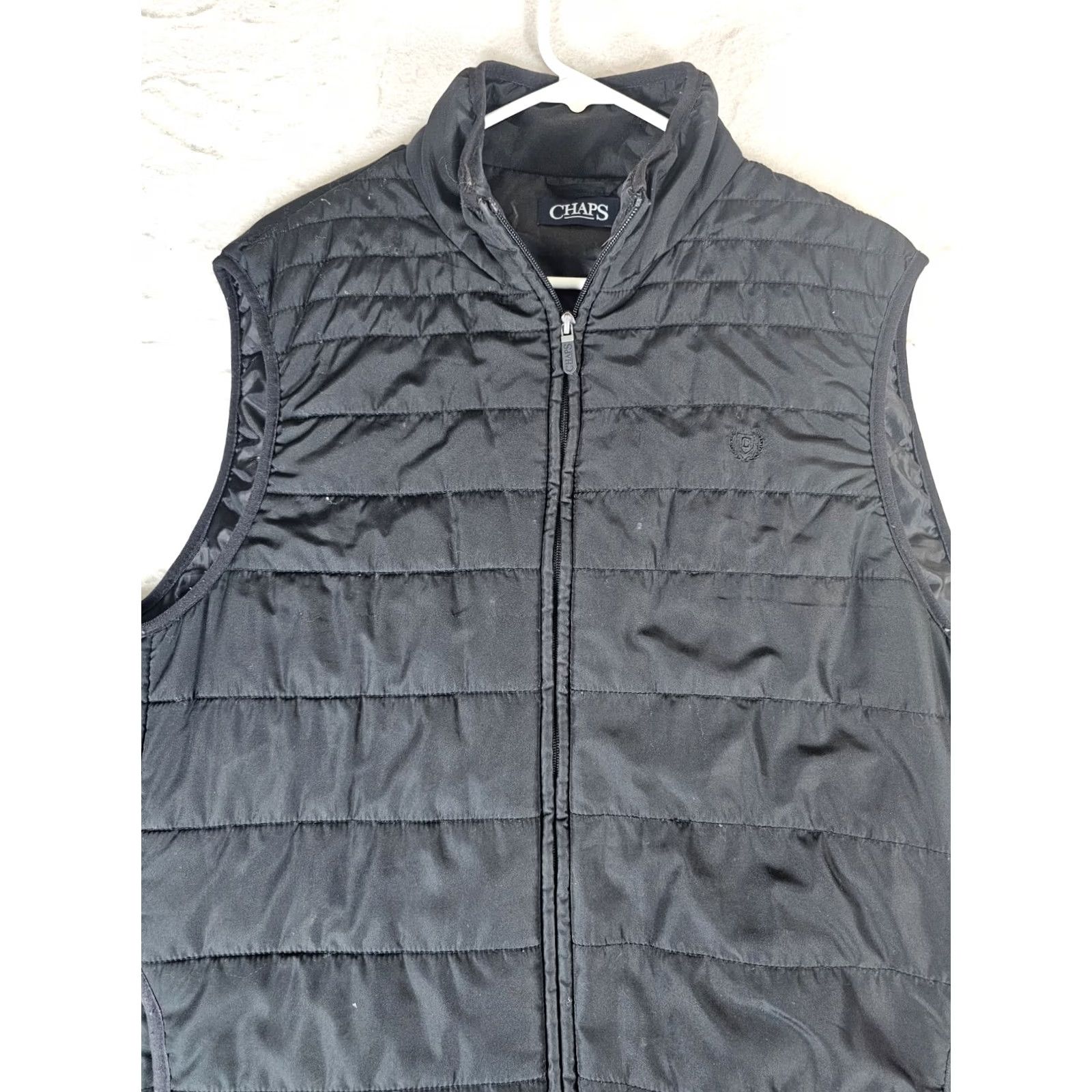 Chaps Chaps Signature Black Puffer Vest Full Zip Pockets LOGO Embroider Mens Sz L Tall Jacket Size US L / EU 52-54 / 3 - 2 Thumbnail