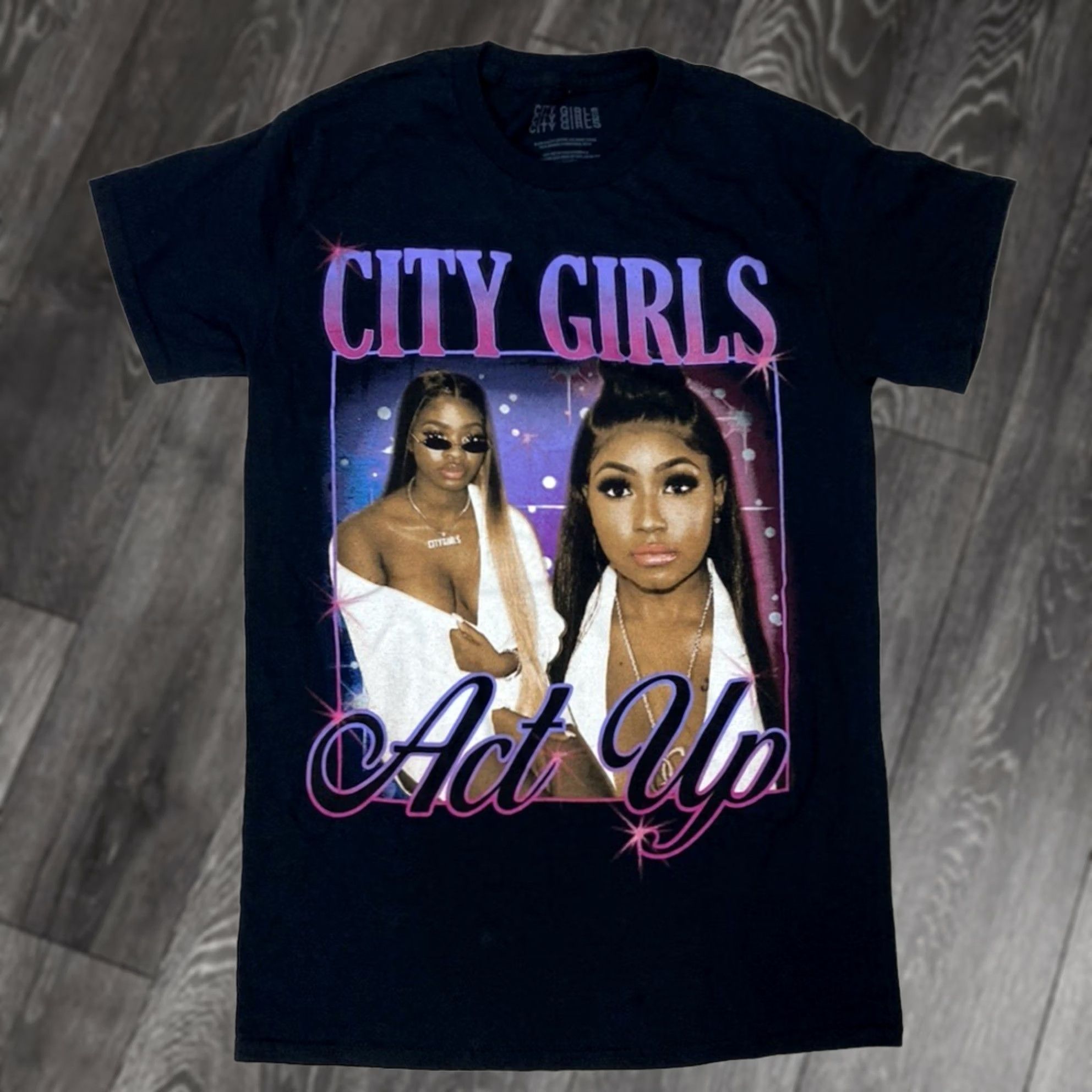 Vintage City Girls Act Up T-Shirt Women Small Black Short Sleeve Crew Neck Graphic City Girls Band Retro Music Casual Tee XS-S? Size S / US 4 / IT 40 - 1 Thumbnail