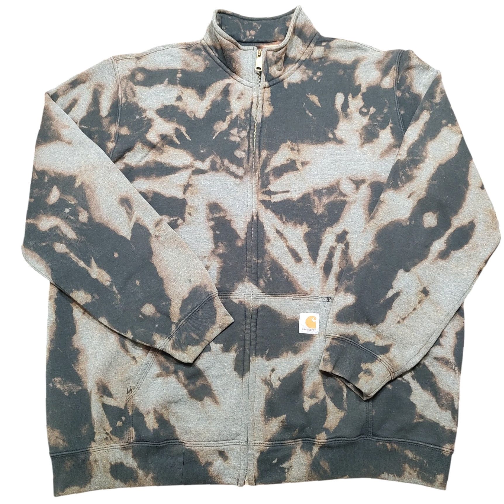 Carhartt VINTAGE Carhartt Hoodie 1/4 Zip Black XL Tie Dye Acid Wash Long Sleeve Mens Pullover Knit Logo 90s College Outdoor Mock Neck Autumn Winter Spring Size US XL / EU 56 / 4 - 2 Thumbnail