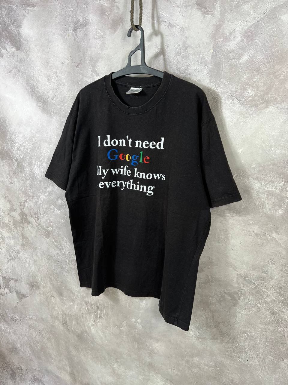 Japanese Brand × Vintage Vintage “I don’t need Google…” humor faded tee Size US XL / EU 56 / 4 - 2 Thumbnail