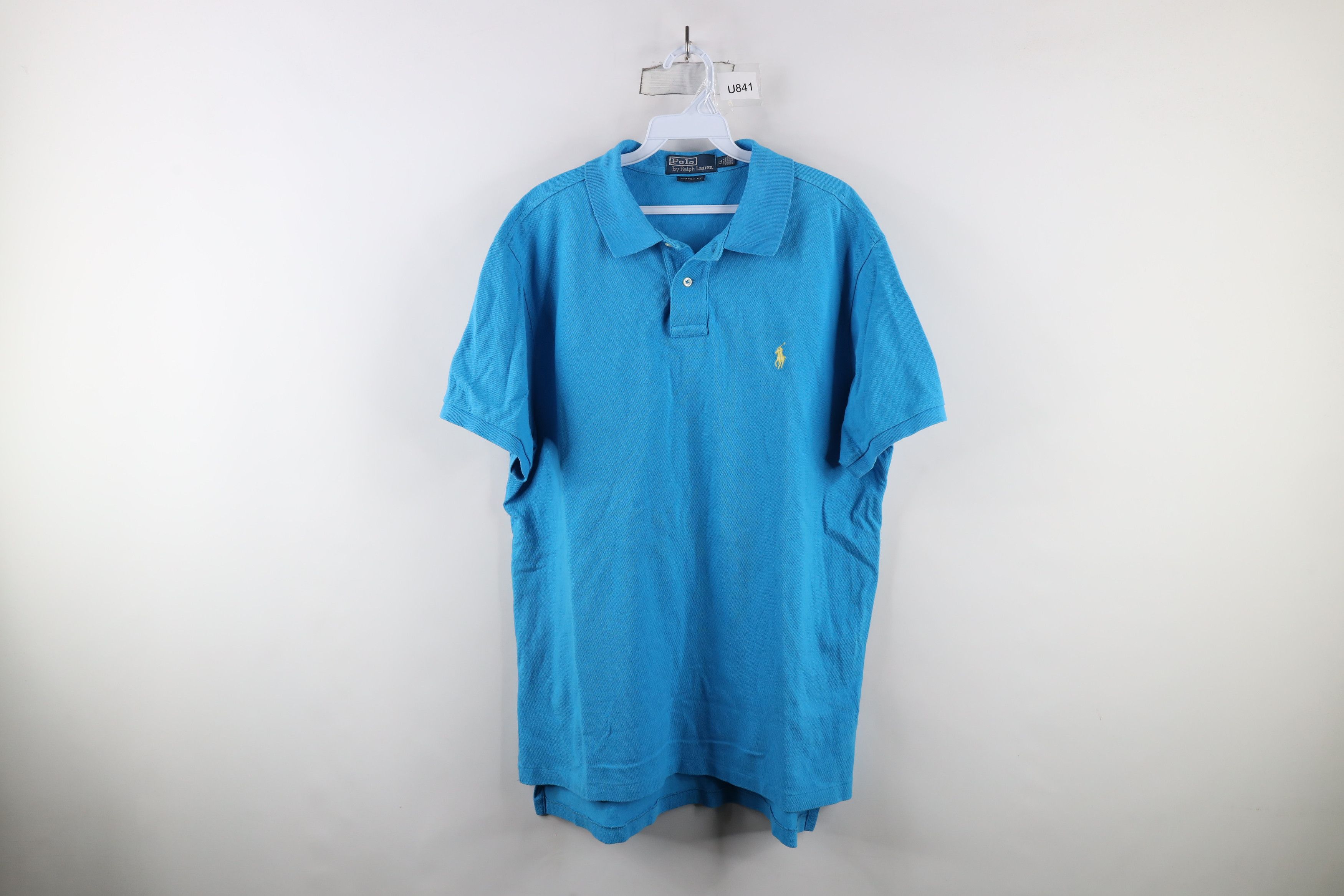 Ralph Lauren × Vintage Vintage 90s Ralph Lauren Pique Cotton Collared Polo Shirt Size US XL / EU 56 / 4 - 1 Thumbnail