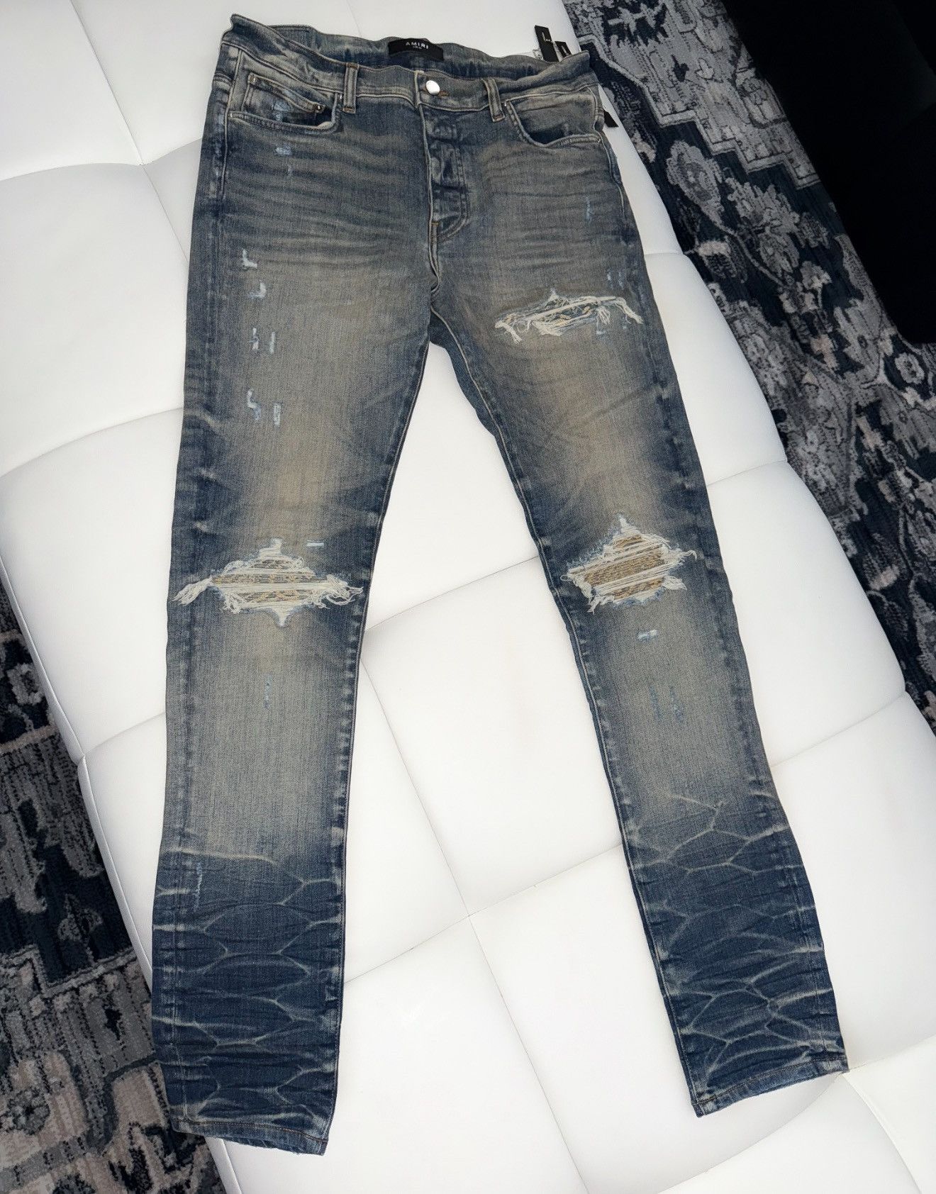 Amiri Amiri bandana denim patch mx1 jeans Size US 33 - 1 Thumbnail