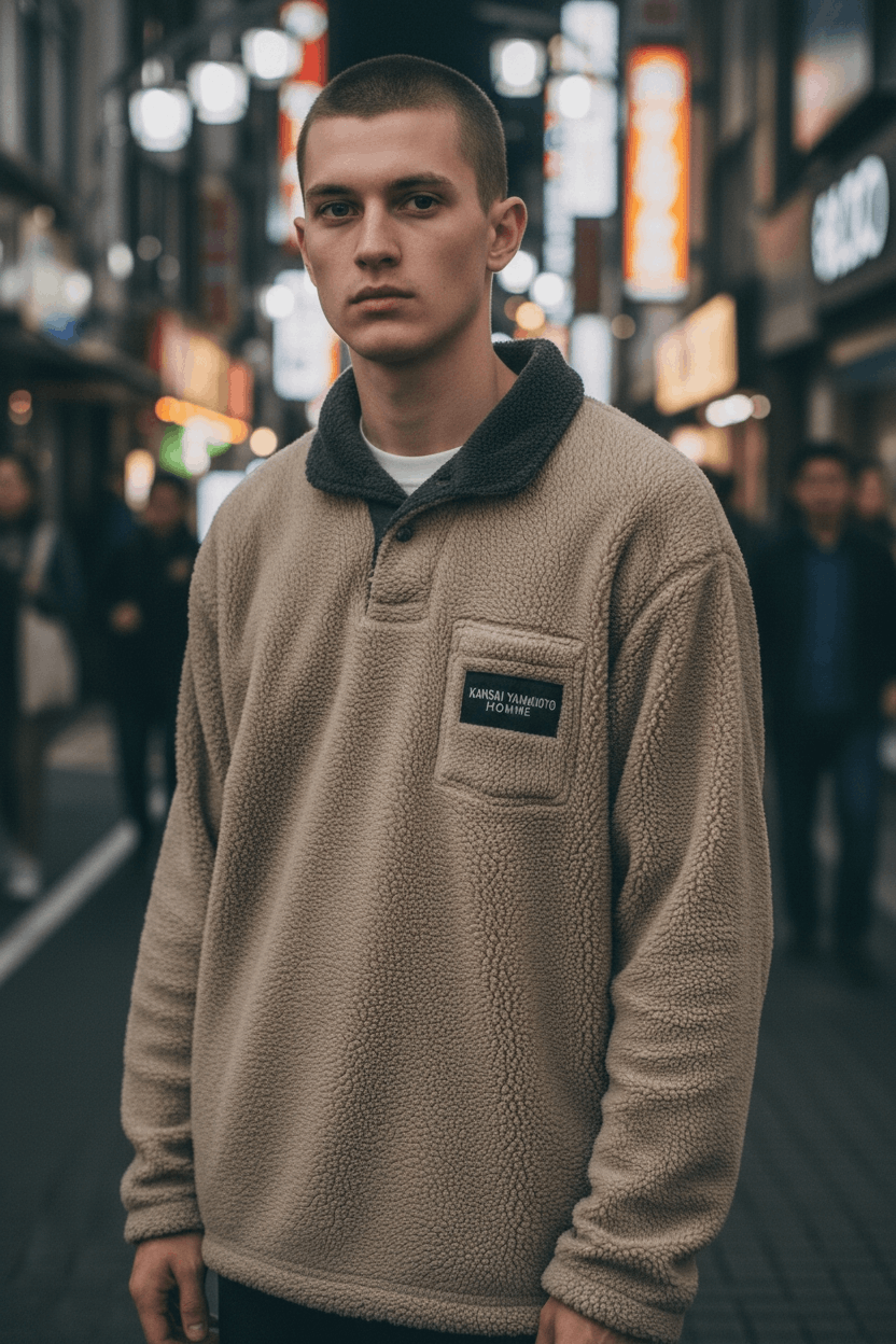 Kansai Yamamoto KANSAI YAMAMOTO Fleece Sweatshirt Size US M / EU 48-50 / 2 - 2 Thumbnail