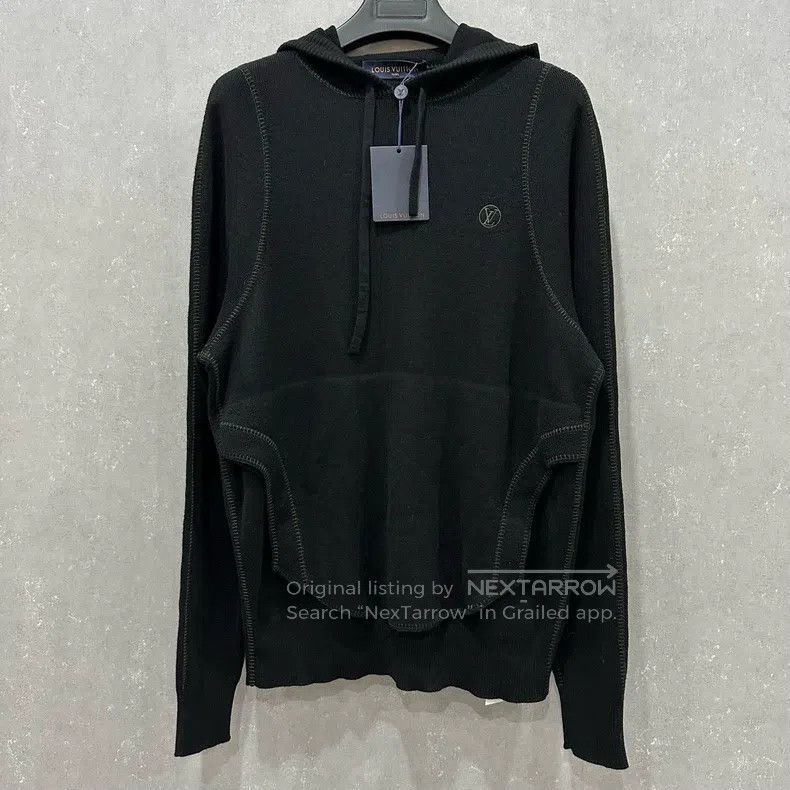 Louis Vuitton Louis Vuitton Reversed felt stitched hooded sweatshirt Size US L / EU 52-54 / 3 - 1 Thumbnail
