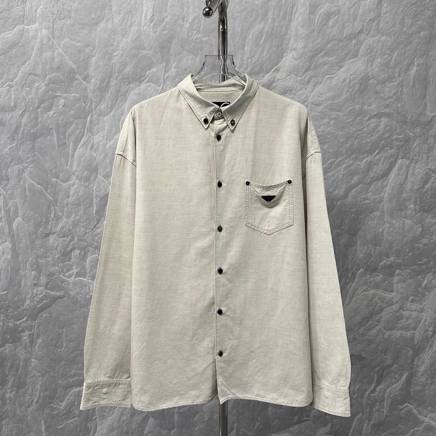 Prada Prada SS24 Chambray Triangle Logo Jacket Size US XXL / EU 58 / 5 - 1 Thumbnail